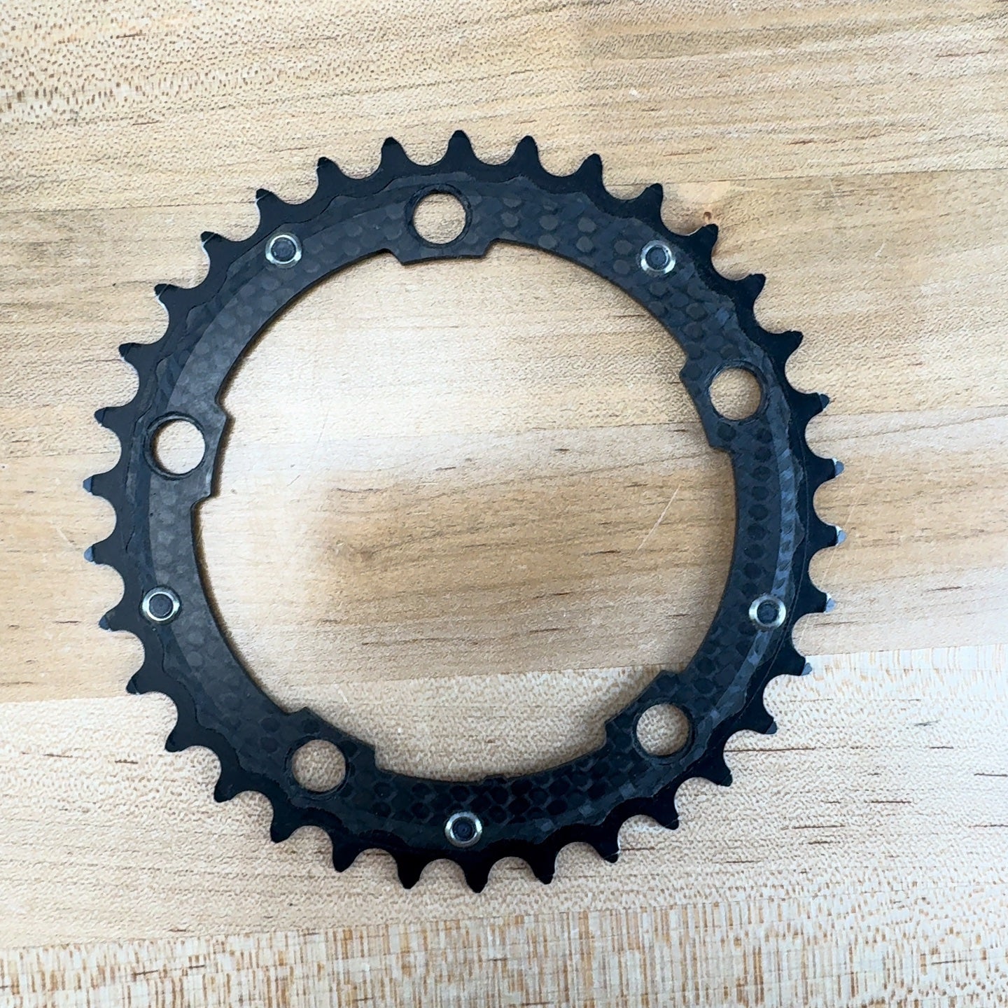 Low Mile! Carbon-Ti X-CarboRing Evo 50/34t 5-Bolt 11/12-Speed Chainring Set
