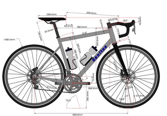 2024 Sanitas All-Road Cerakote 58cm Titanium Disc Frameset 700c Enve Fork