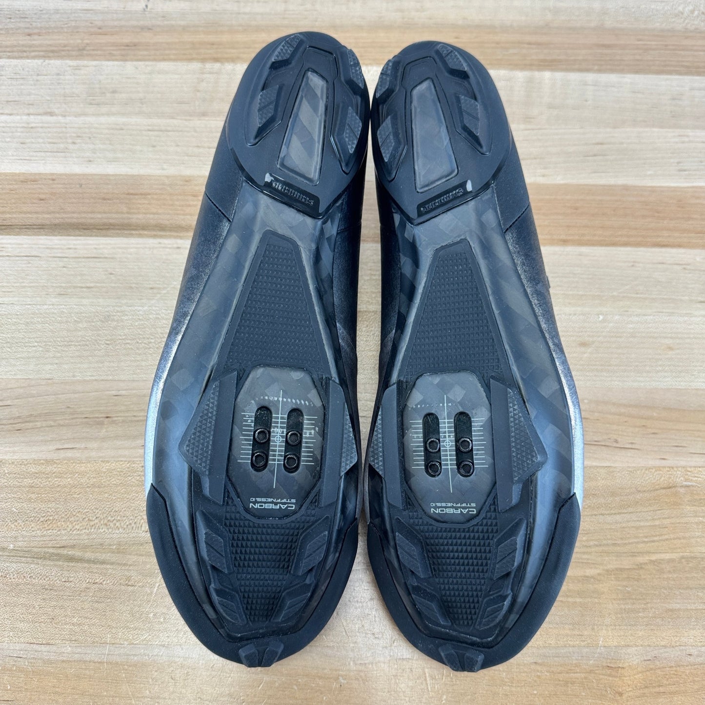 New! Shimano SH-RX801 Silver EU 45.5 2-Bolt Boa Carbon Cycling Shoes MSRP $300