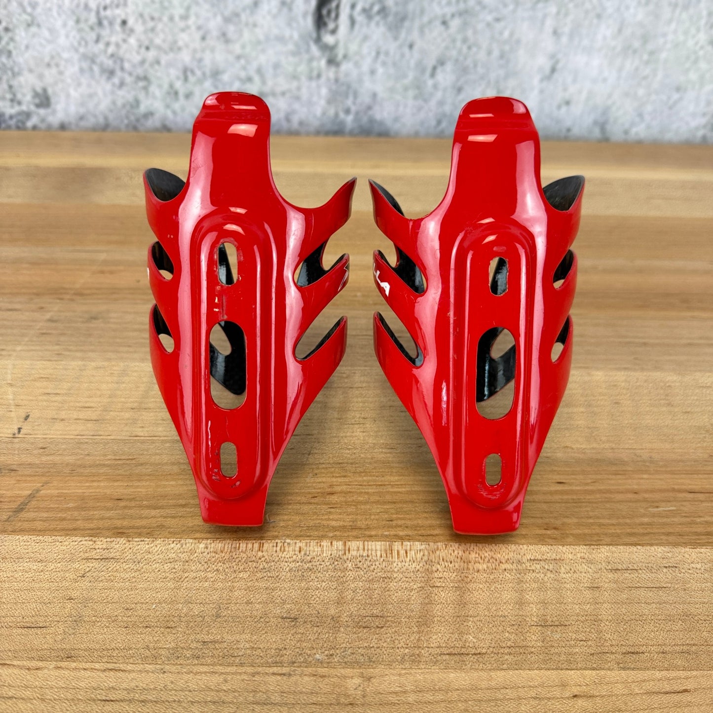 Xlab Gorilla Cage Red Pair Carbon Bike Water Bottle Cages 79g