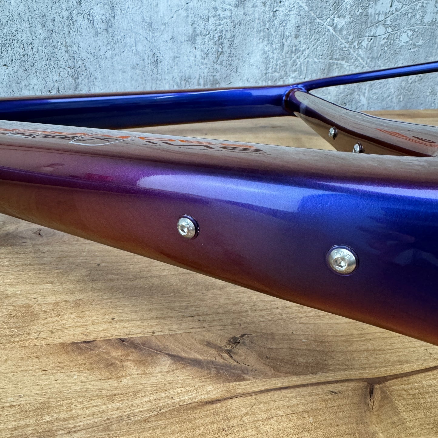 New! 2024 Allied Able Medium Harlequin Blue-Red Carbon Gravel Frame MSRP $4000