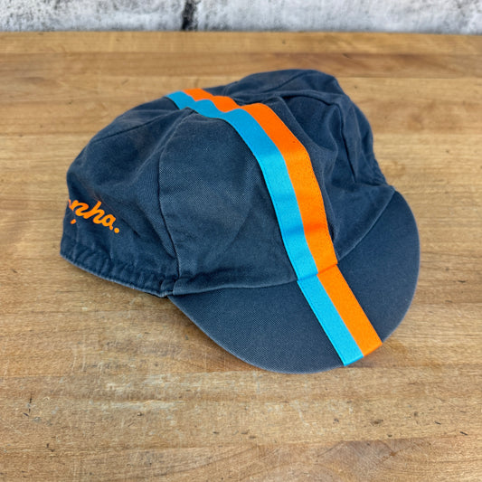 Light Use! Rapha Blue Orange Striped Cycling Cap One Size Fits Most