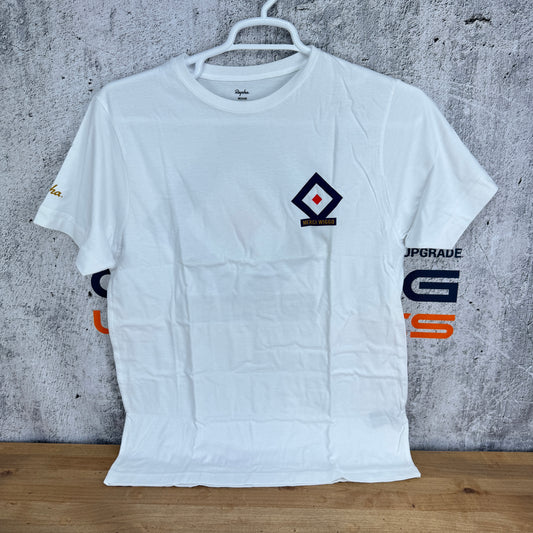 New! Rapha Merci Wiggo Men's Medium White Short Sleeve Bradley Wiggins T-Shirt