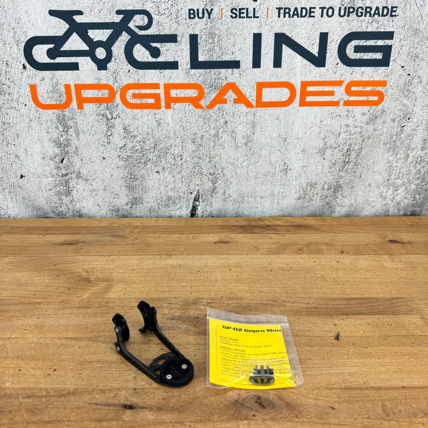 New! Extralite CH-02 Carbon Computer Mount for Extralite HyperStem 21g w/ Go Pro Mount