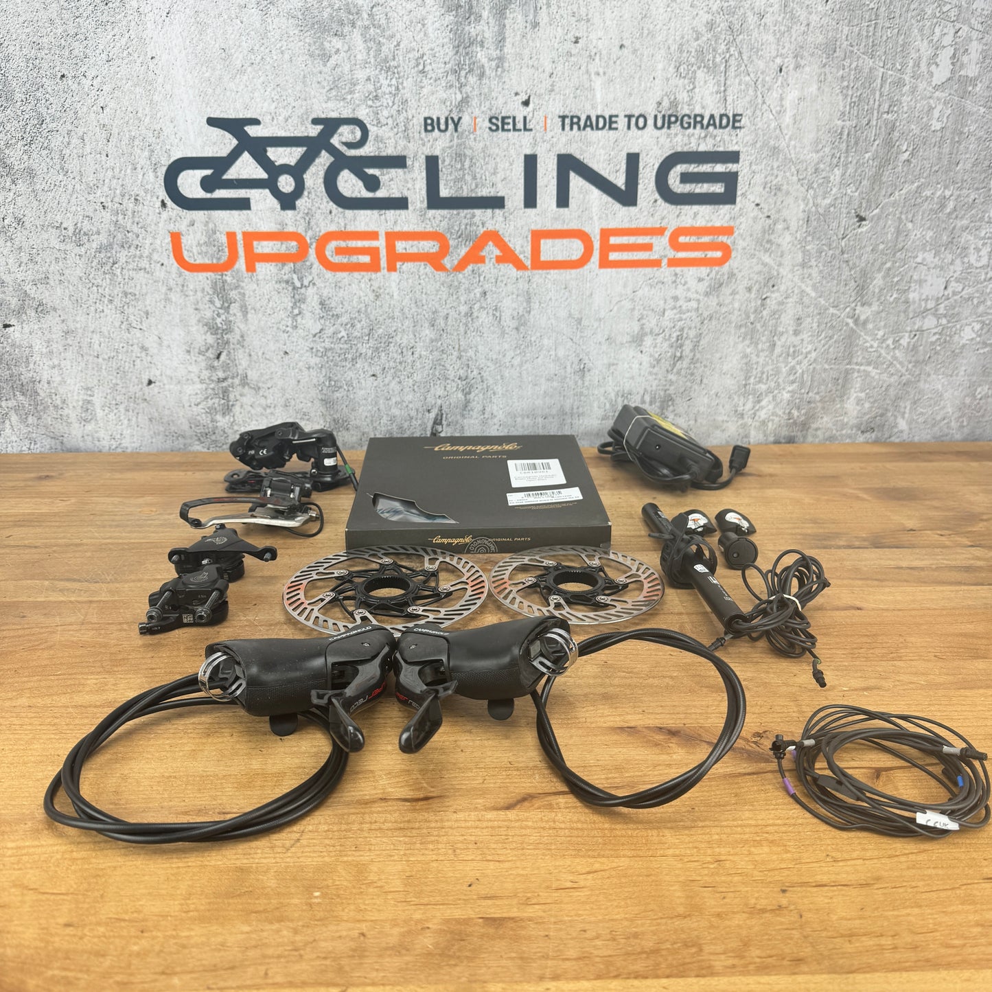 Campagnolo Super Record 12 EPS Disc Mini Groupset w/Wire kit and New Brake Lines