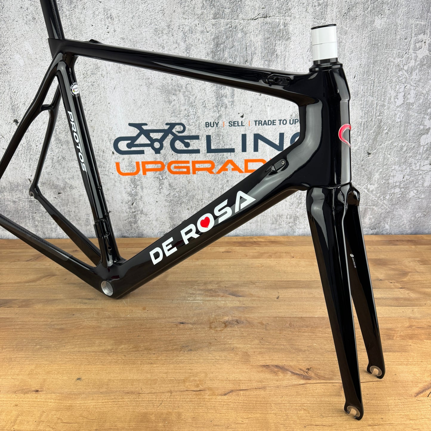 Low Mile! 2020 De Rosa Protos 55cm Rim Brake Carbon Frameset 700c 1729g