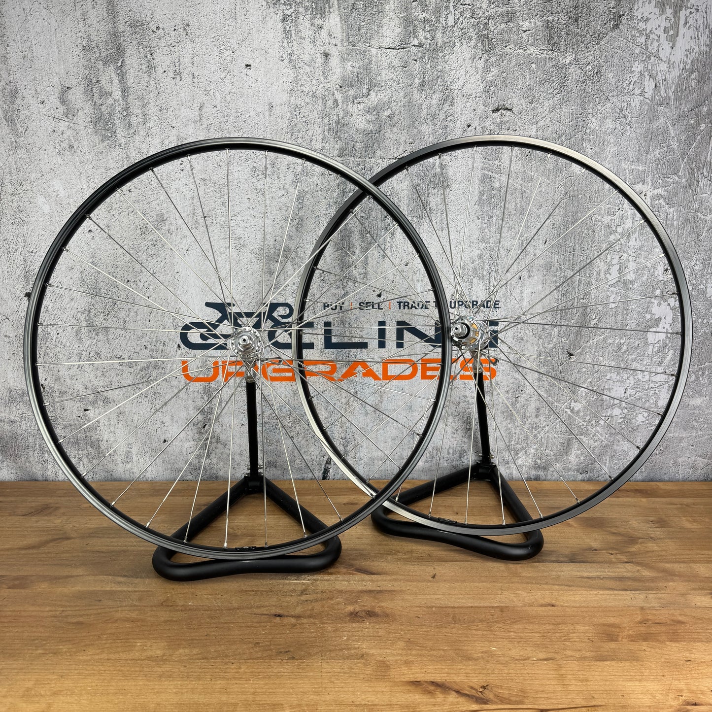 H Plus Son TB 14 Alloy Clincher Wheelset 700c Rim Brake Campagnolo Record Hubs