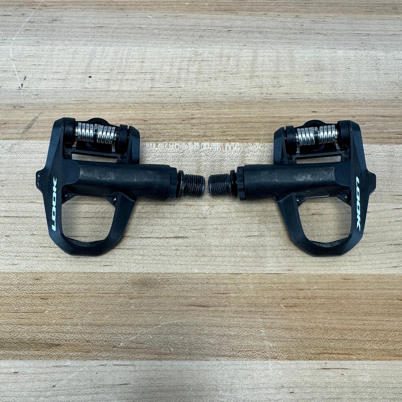 Low Mile! Look Keo 2 Max Clipless Chromoly Spindle Composite Road Bike Pedals