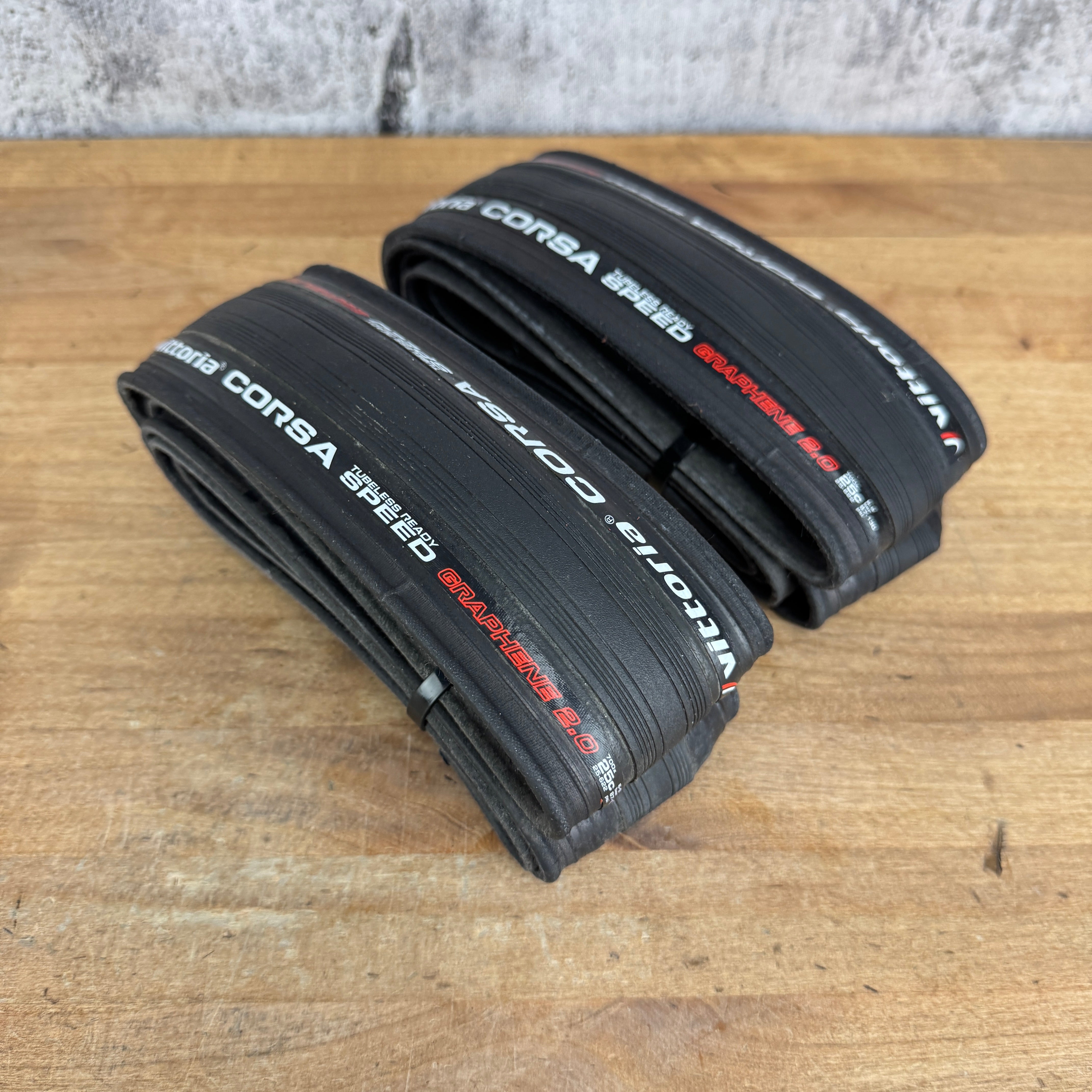 Low Mile! Pair Vittoria Corsa Speed Graphene 2.0 700c x 25mm