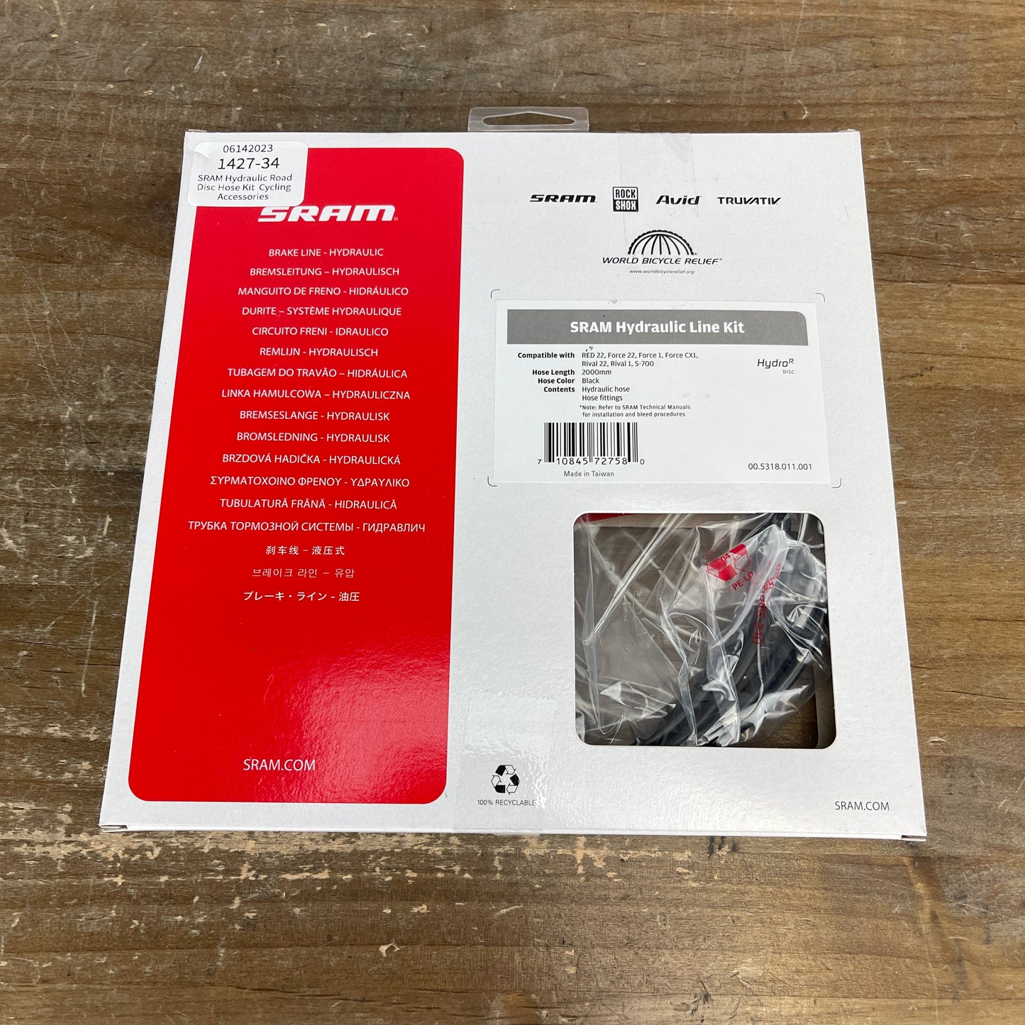 SRAM Hydraulic HydroR Road Disc Brake Hose Kit 2000mm + Hose Fittings