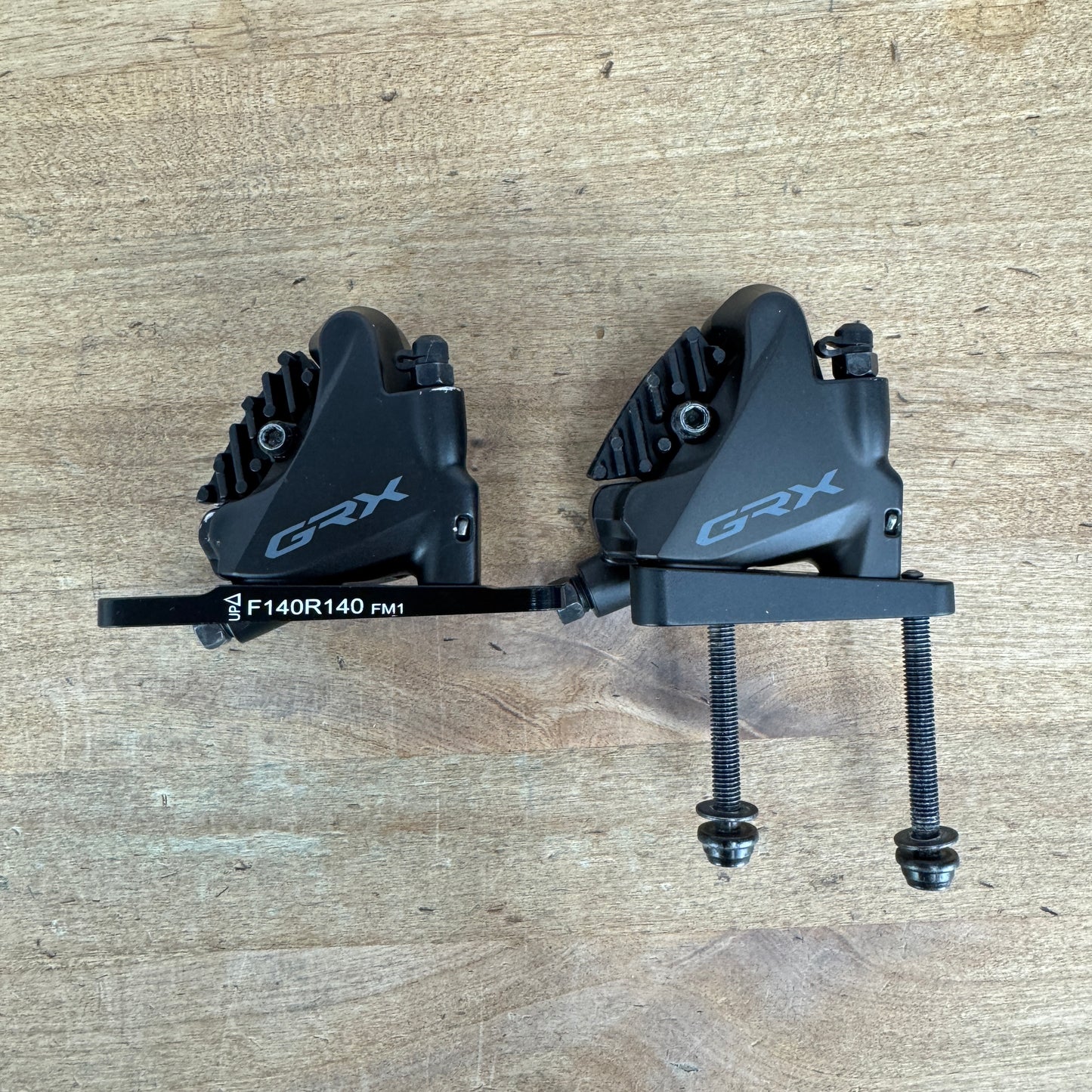 Low Mile Shimano GRX BR-RX400 Flat Mount Pair Hydraulic Disc Brake Calipers 303g