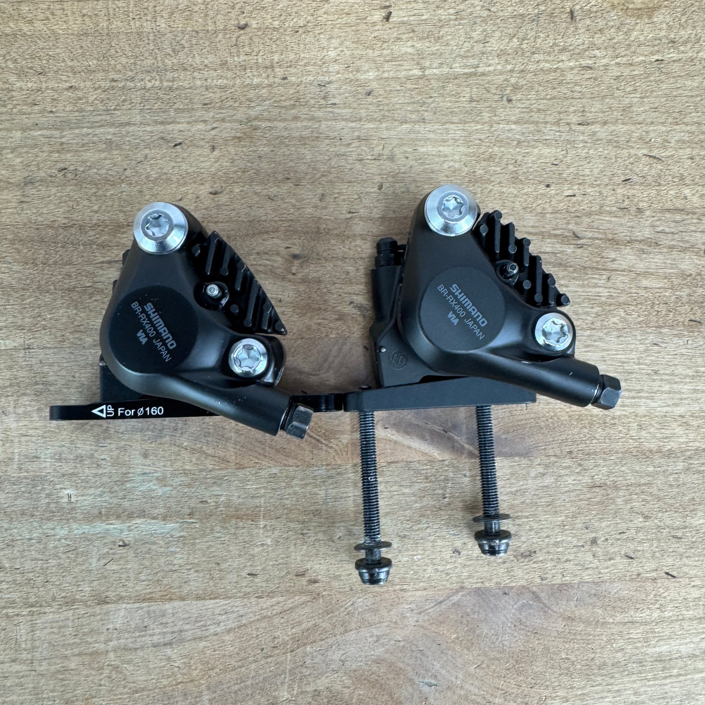 Low Mile Shimano GRX BR-RX400 Flat Mount Pair Hydraulic Disc Brake Calipers 303g