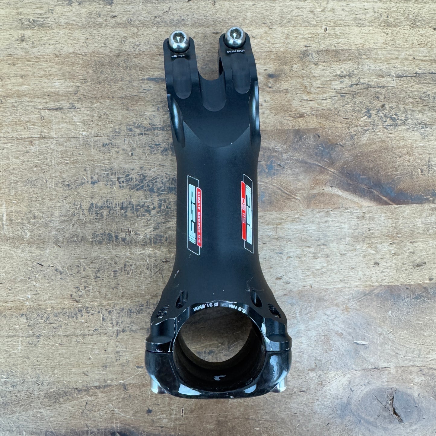 FSA OS115 Alloy 31.8 x 100mm ±6º Carbon Faceplate Bike Stem 135g