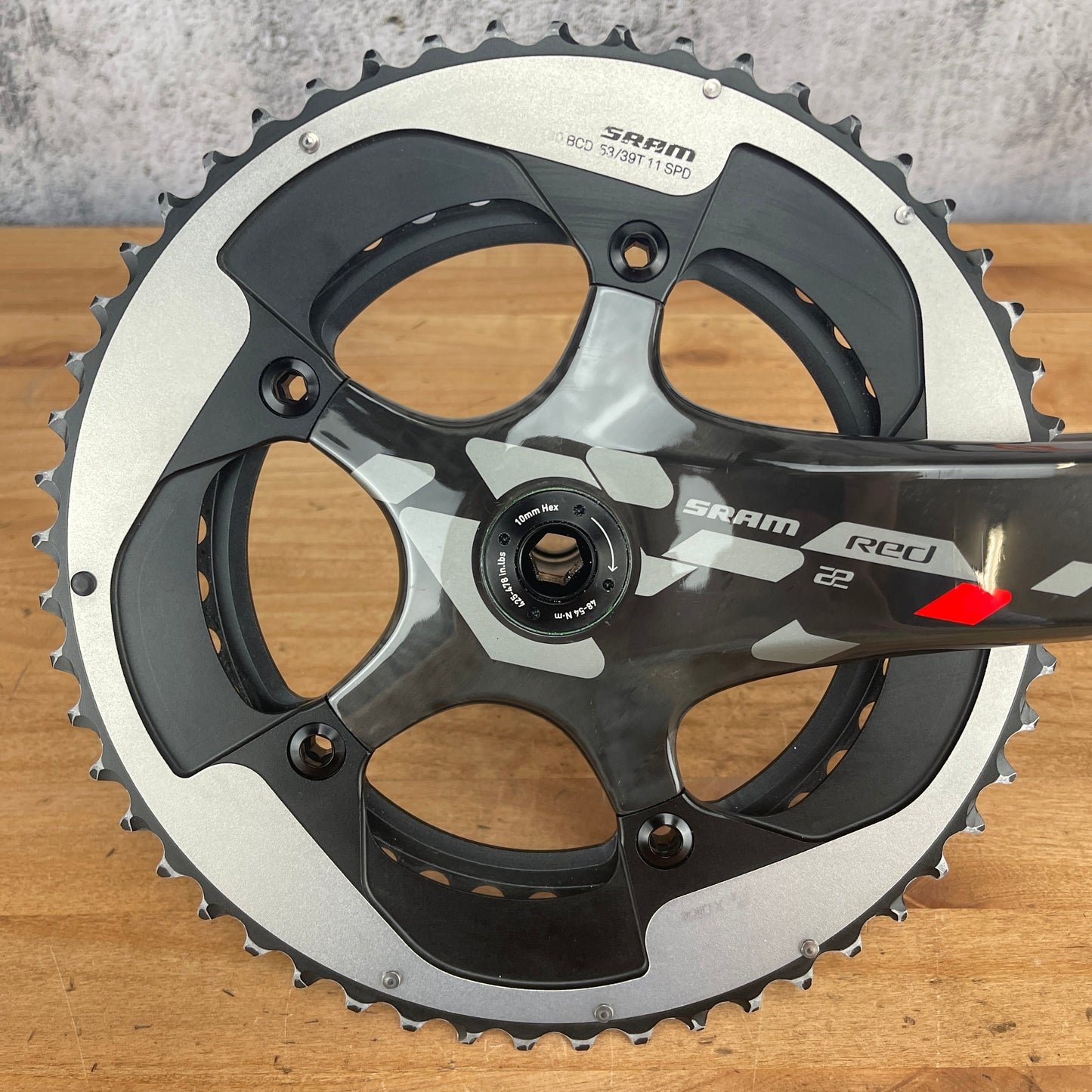 Sram Red 22 172.5mm Carbon Crankset 53/39t 11-Speed 130BCD BB30 Spindle 551g