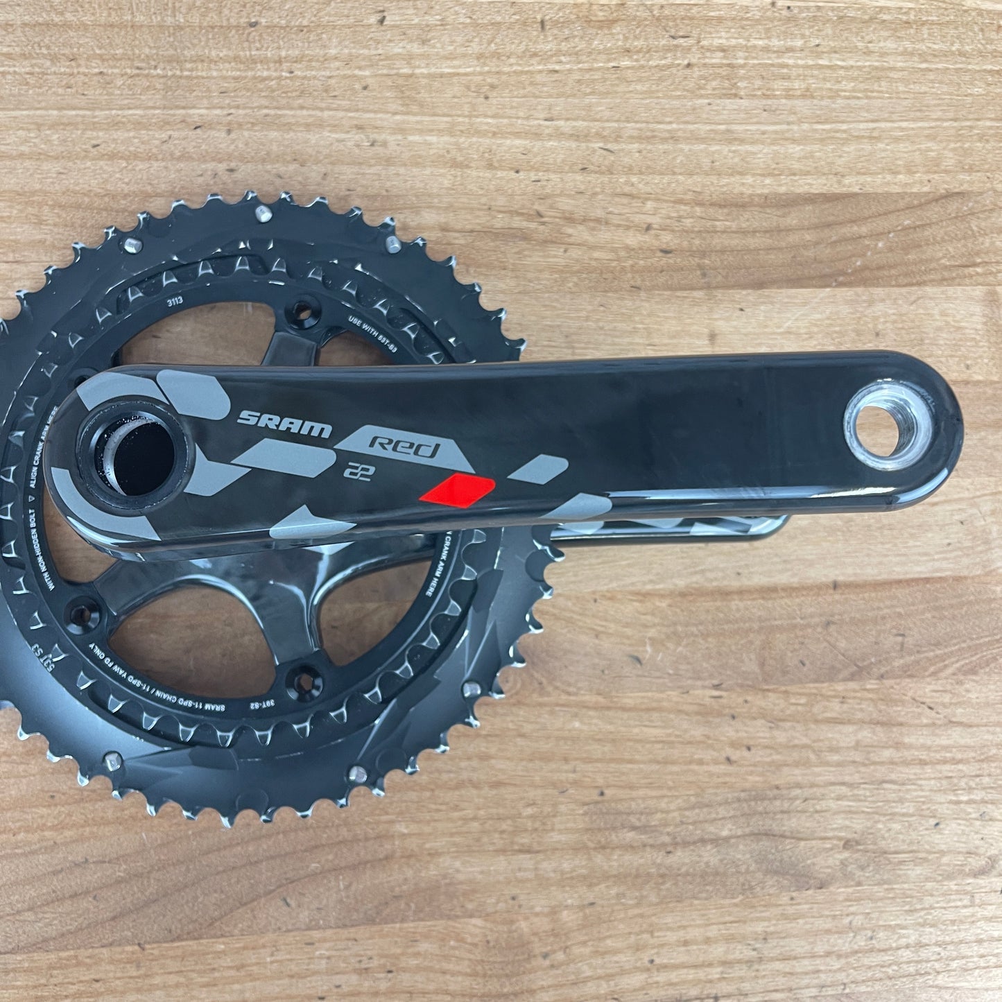 Sram Red 22 172.5mm Carbon Crankset 53/39t 11-Speed 130BCD BB30 Spindle 551g