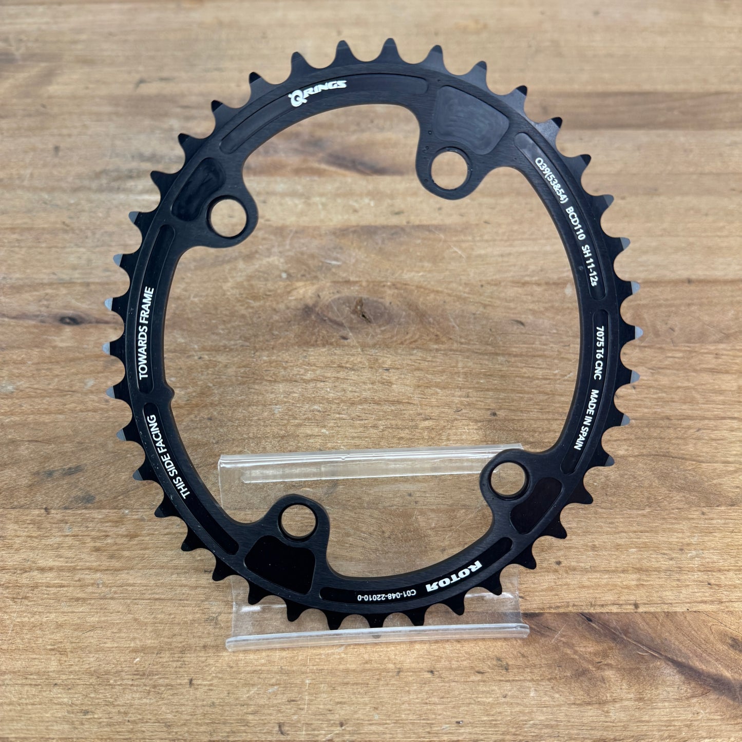 New! Rotor Q-Ring 39t 110 BCD 4-Bolt 11/12 Speed Oval Inner Chainring 48g