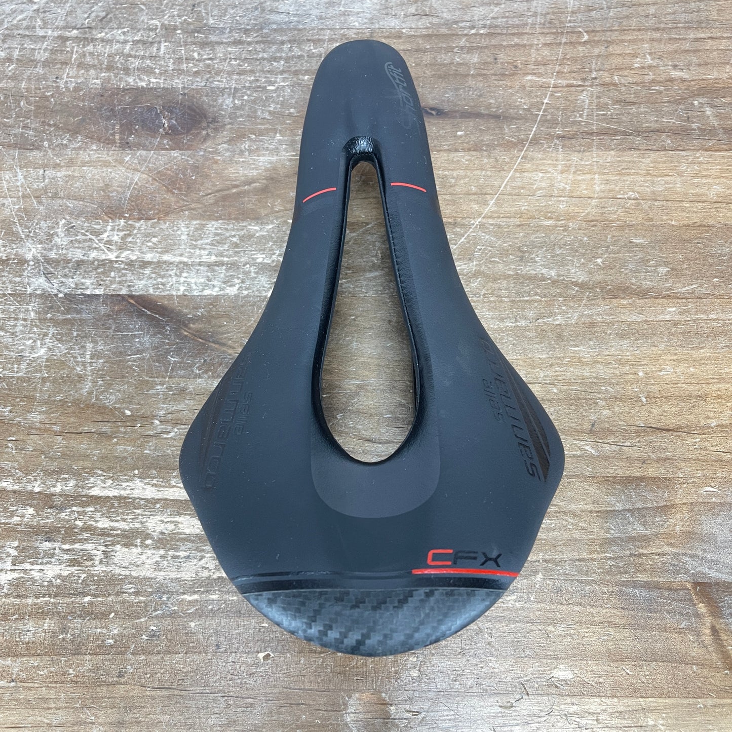 Selle San Marco CFX Short Fit 7x10mm Carbon Rails 130mm Carbon Saddle 139g