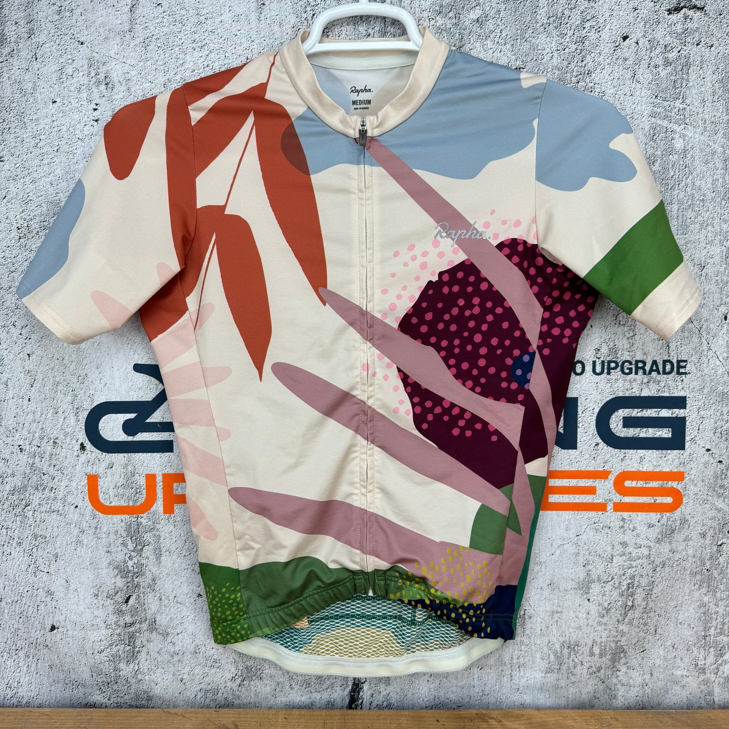 Light Wear Rapha Pro Team Midweight Medium Short Sleeve Cycling Jersey + Cap
