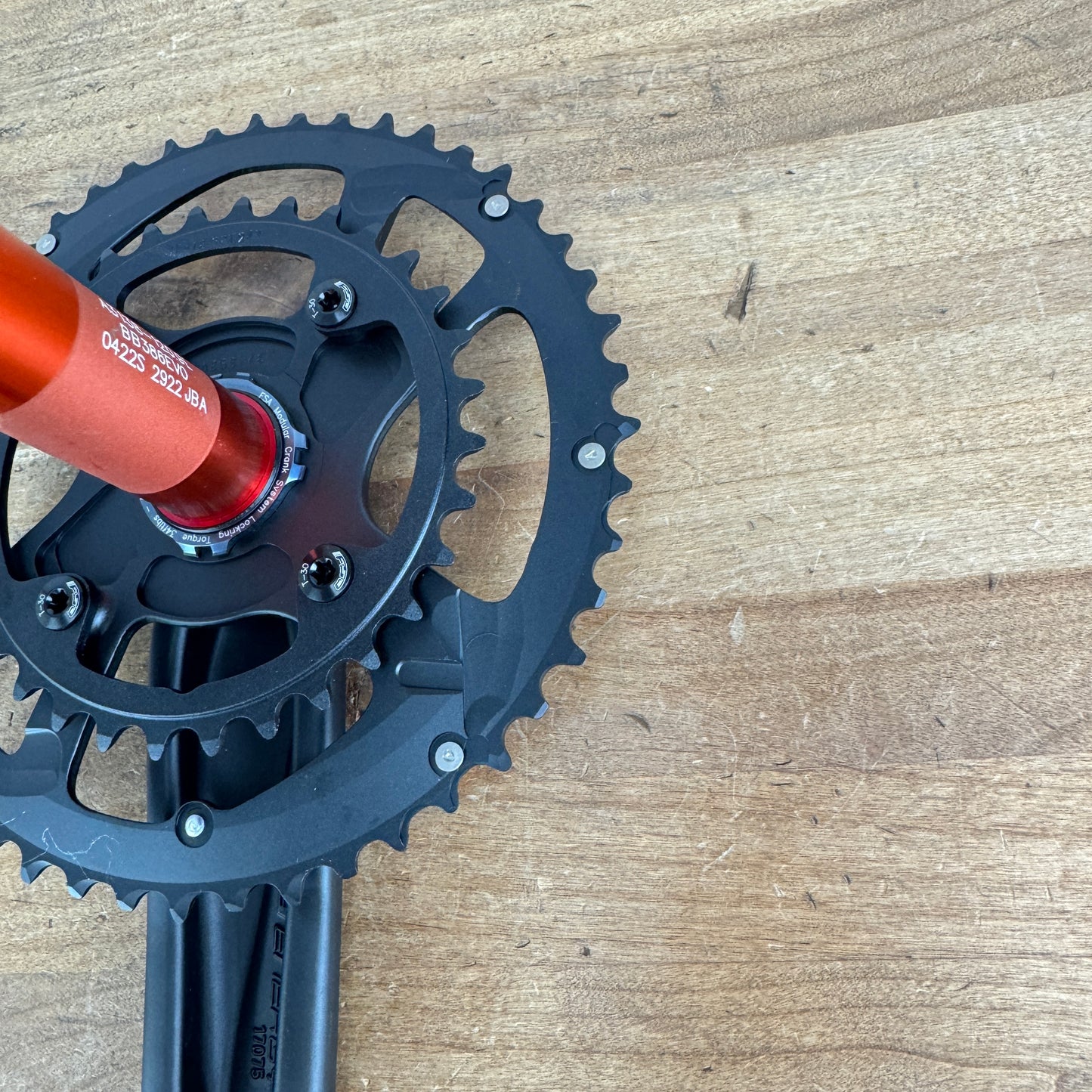 New! FSA Energy 175mm 48/32t Alloy 11-Speed 30mm Orange spindle Crankset 775g