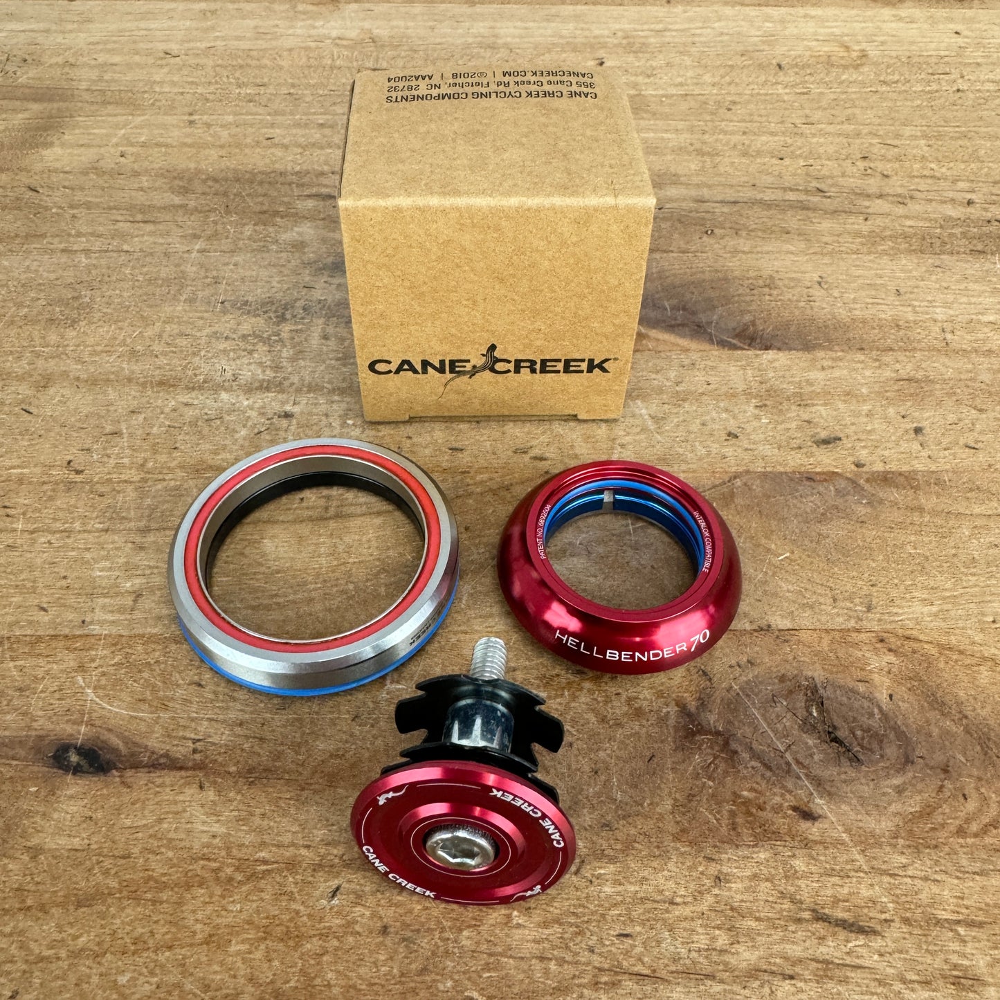 New! Cane Creek Hellbender 70 1 1/8" Steerer IS42/28.6/H9 BAA1189 Red Headset