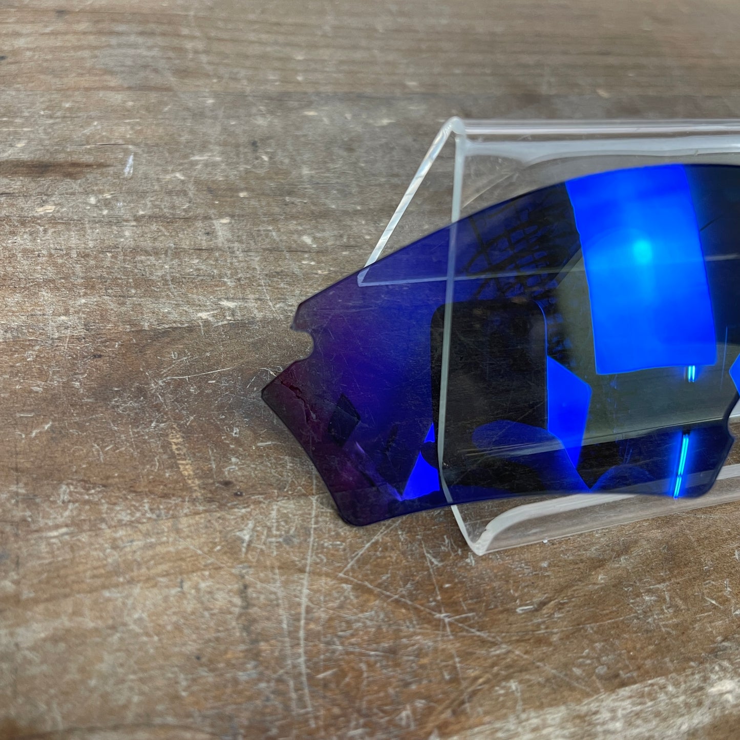 Mint/Vintage! Oakley Mumbo Gen 1 Blue Iridium Original Hybrid Shape Sunglass Lens