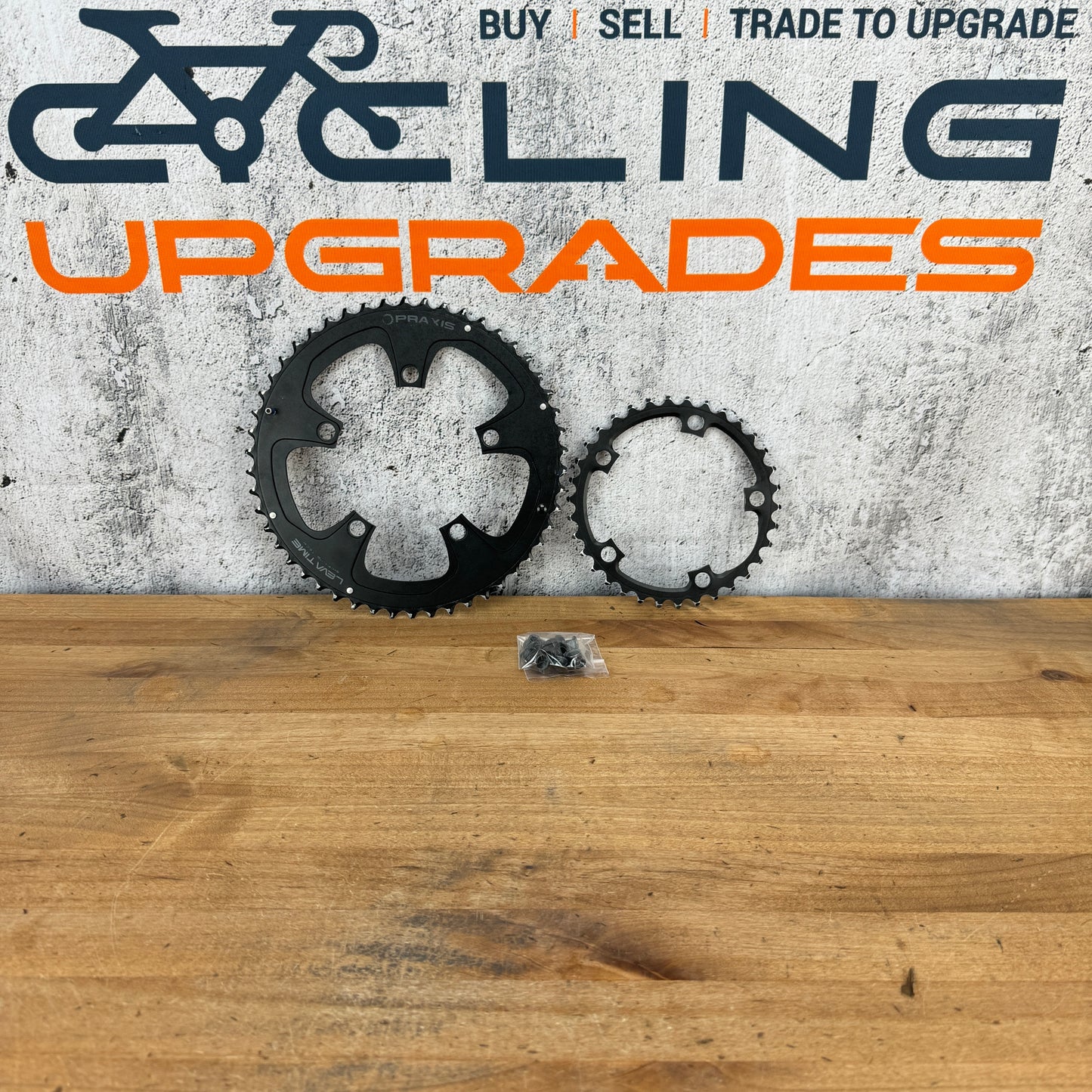 PraxisWorks LevaTime 50/34t 110BCD 11-Speed 5-Bolt Bike Chainring Set 161g
