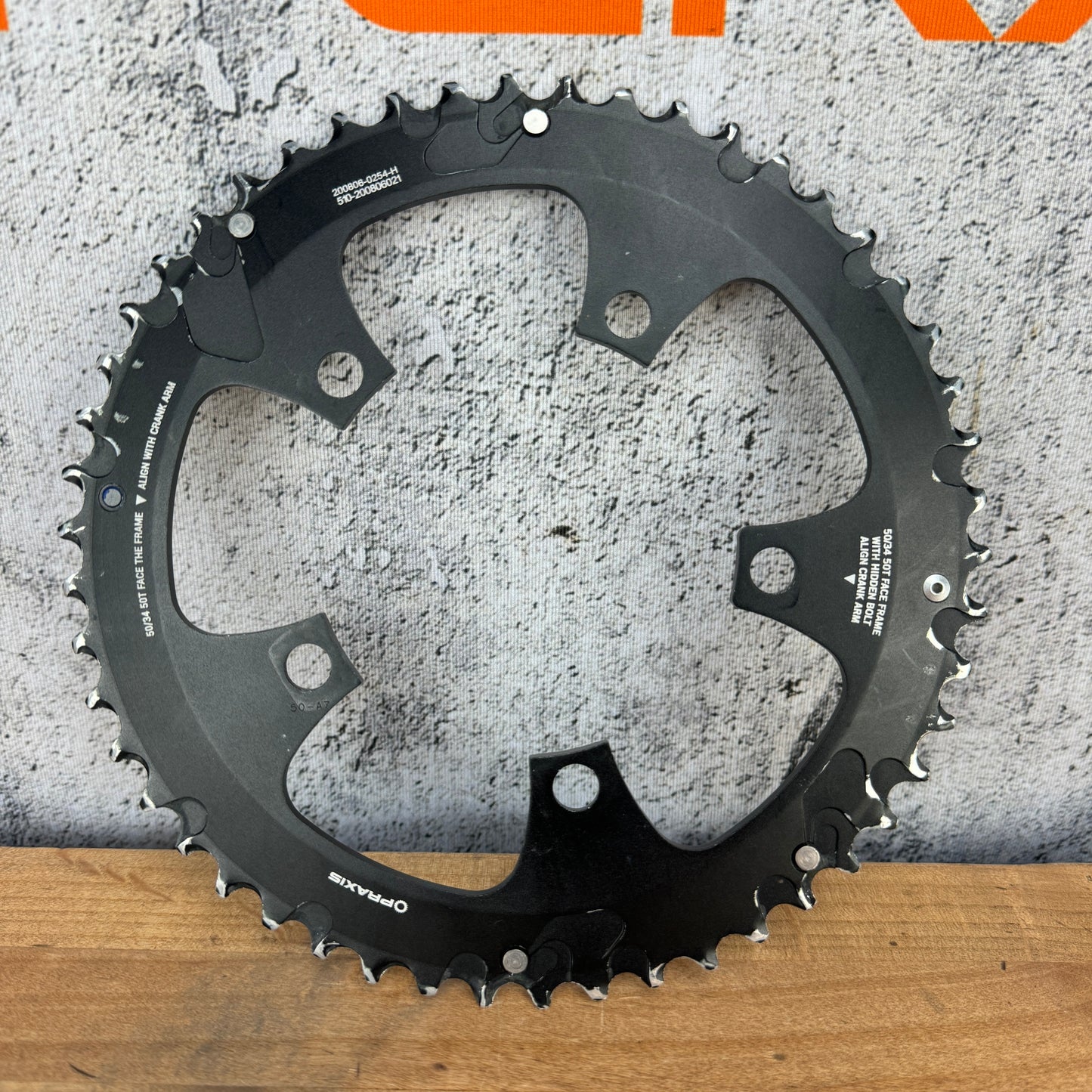 PraxisWorks LevaTime 50/34t 110BCD 11-Speed 5-Bolt Bike Chainring Set 161g
