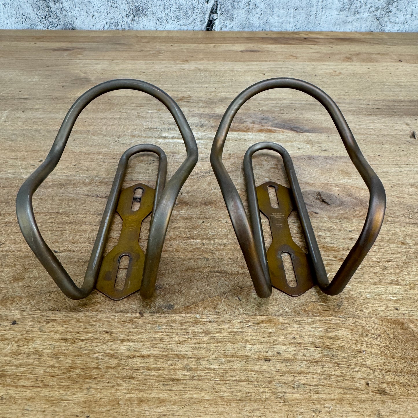 Light Use! Silca Titanium Bourbon Pair Cycling Bike Water Bottle Cages 64g