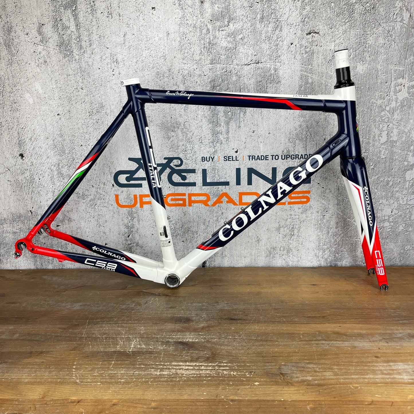 Colnago C59 Italia 54s (56.5mm TT) Rim Brake Carbon Frameset 700c Maserati Blue