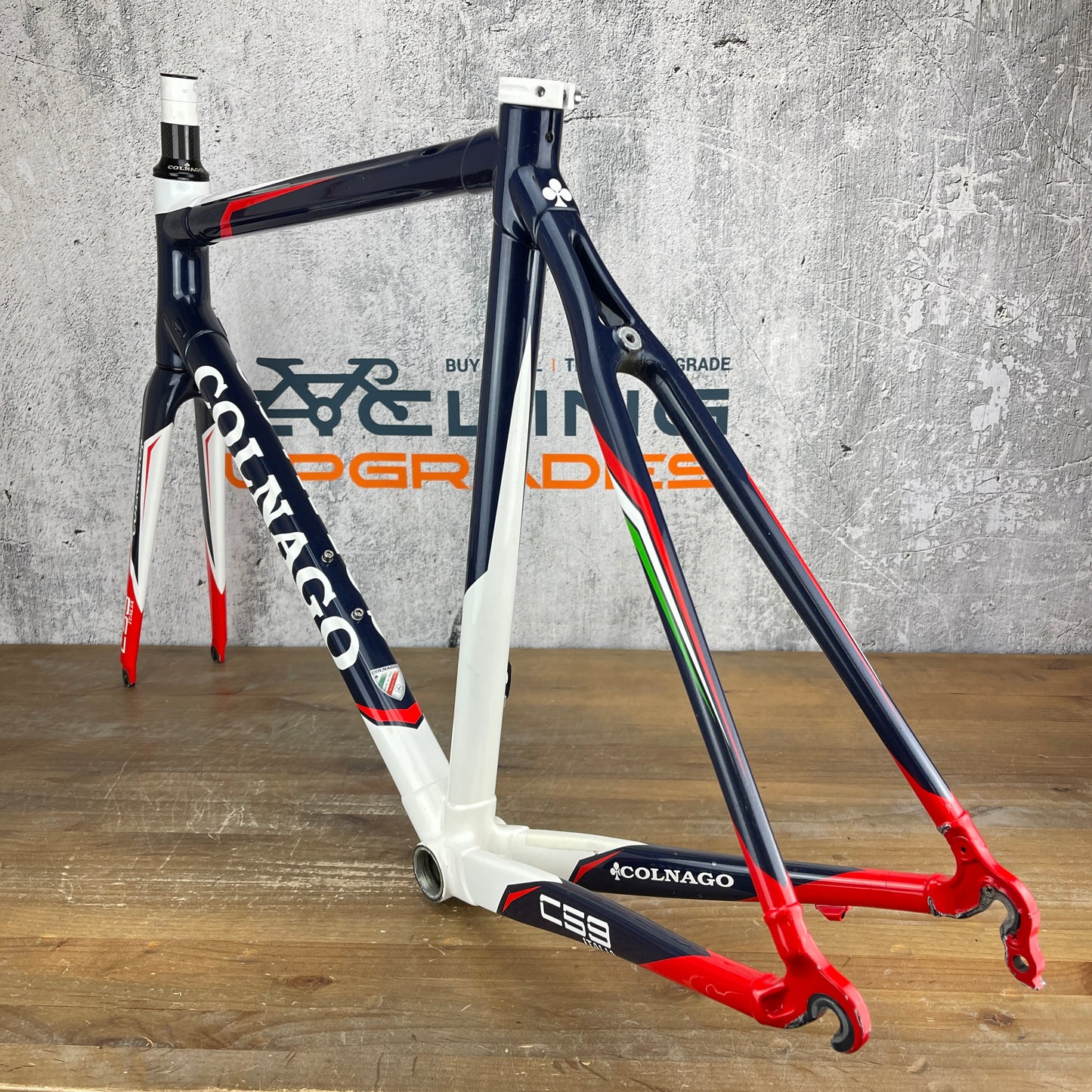 Colnago C59 Italia 54s (56.5mm TT) Rim Brake Carbon Frameset 700c Maserati Blue