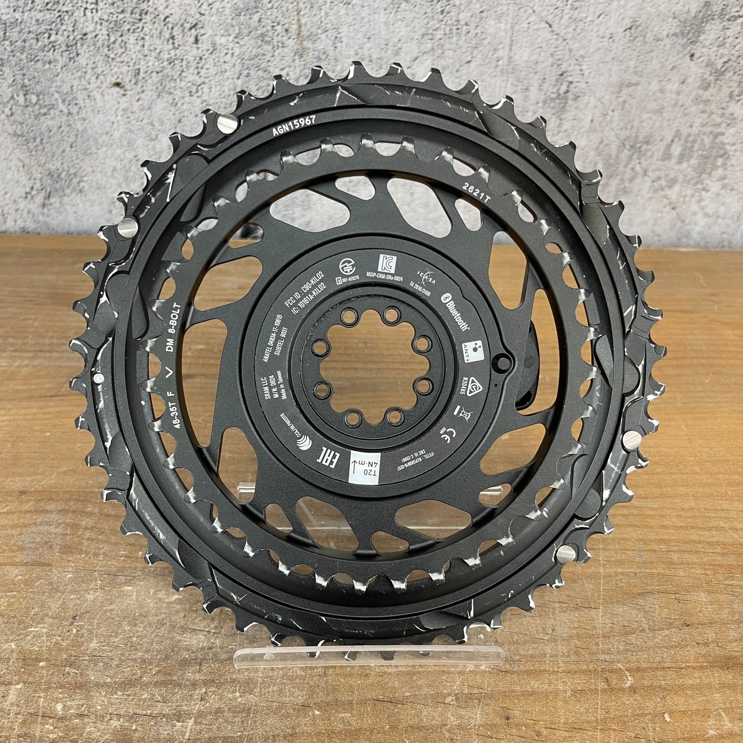 Low Mile SRAM Red AXS Quarq 48/35t 12-Speed Power Meter Chainrings