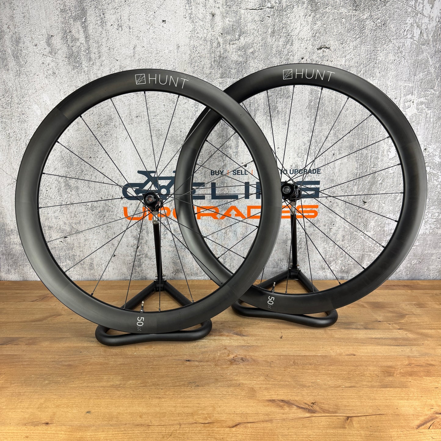 Hunt SL 50 Carbon Tubeless Disc Brake Wheelset 700c 1446g