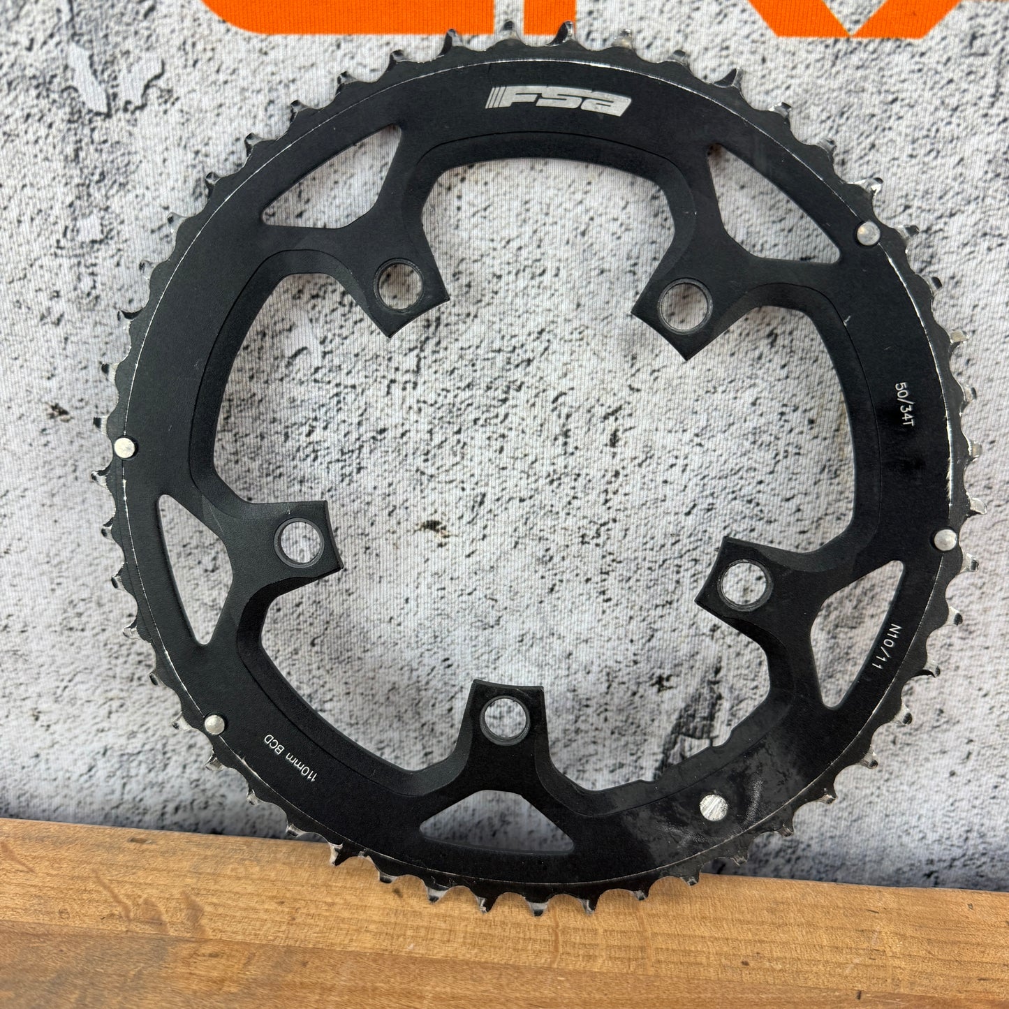 FSA 5-Bolt 110BCD 50/34t 10/11-Speed Road Bike Chainrings Set 134g