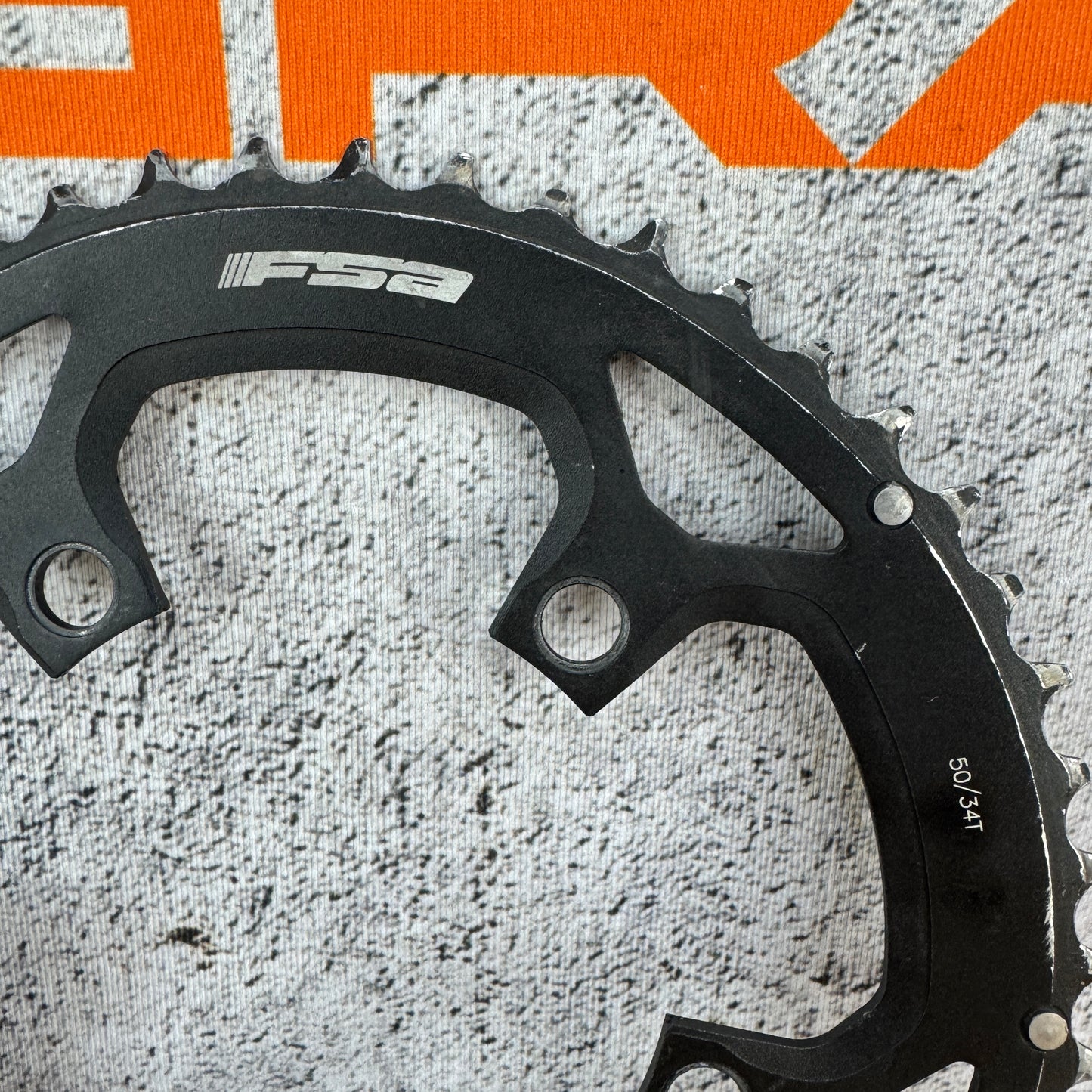 FSA 5-Bolt 110BCD 50/34t 10/11-Speed Road Bike Chainrings Set 134g