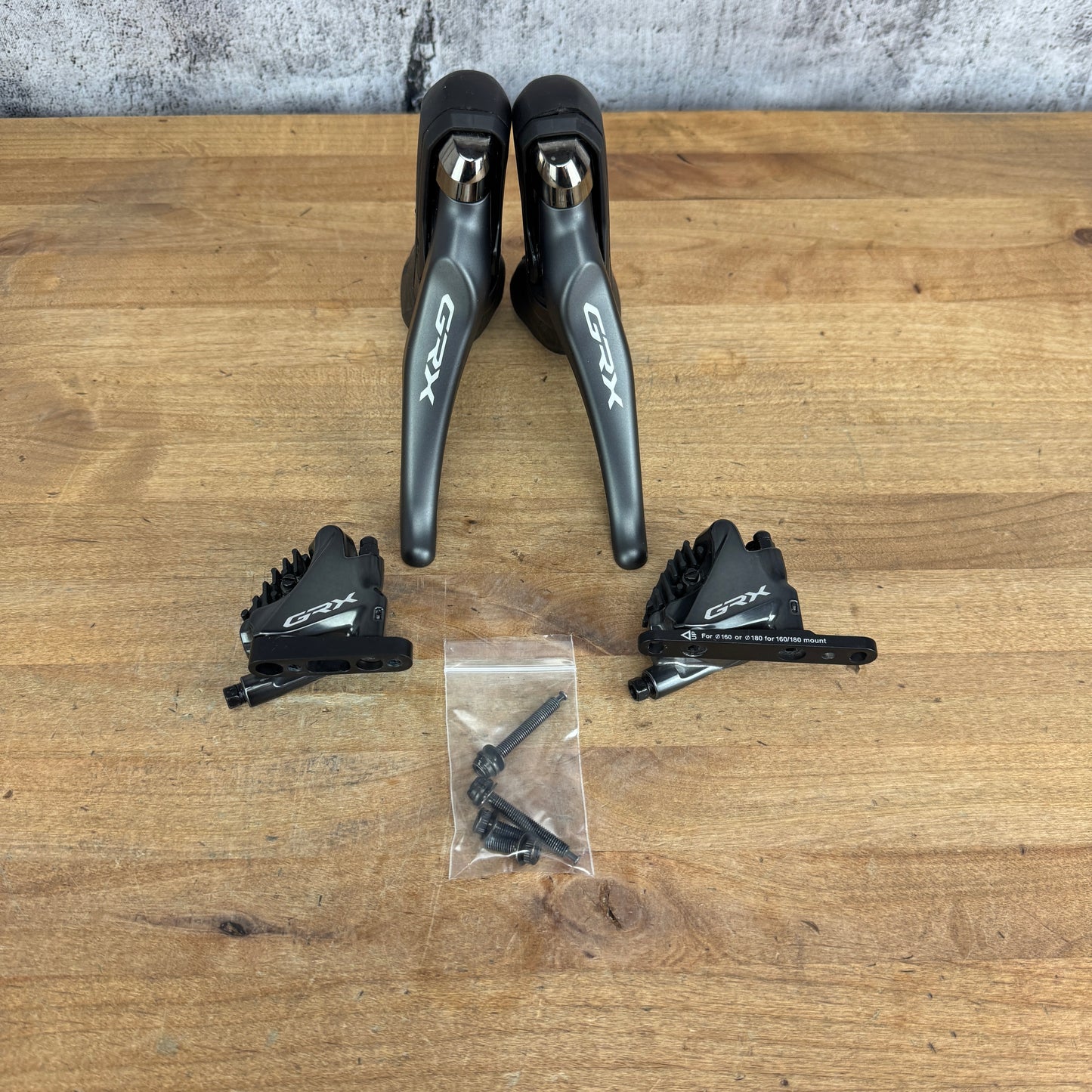 Shimano GRX ST-RX810 11-Speed Mechanical 1x Shifters + Hydraulic Disc Calipers