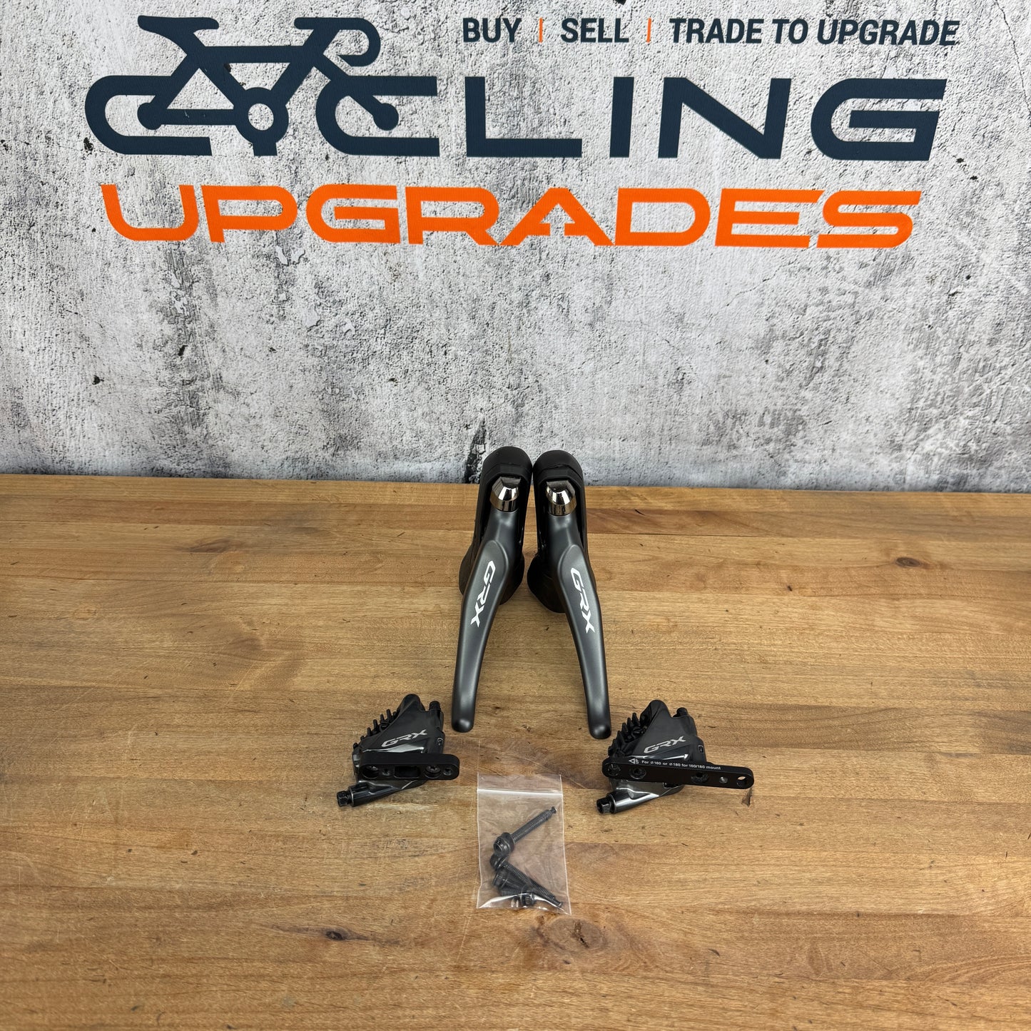 Shimano GRX ST-RX810 11-Speed Mechanical 1x Shifters + Hydraulic Disc Calipers