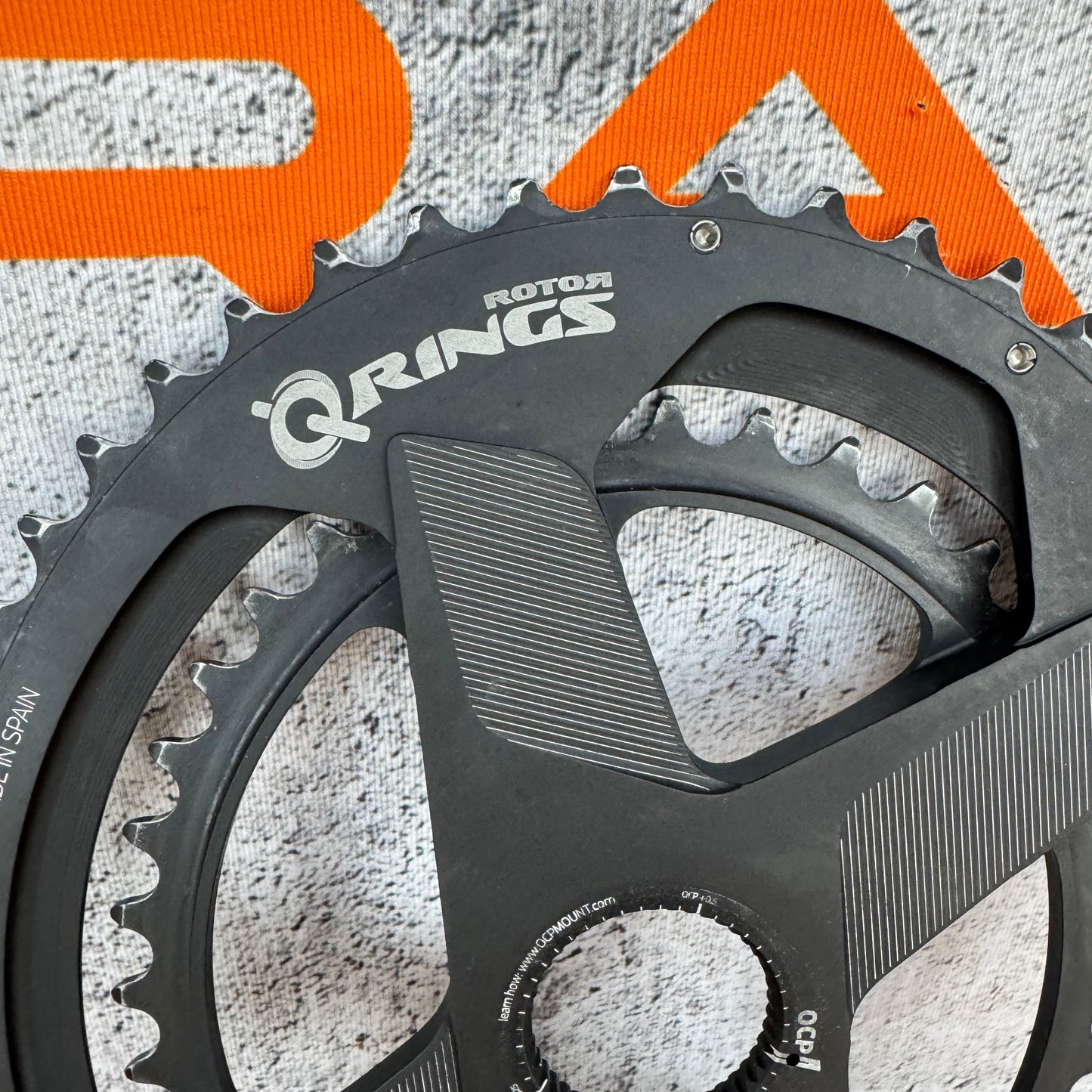 Low Mile! Rotor Q-Rings Oval OCP Direct Mount 53/39t Chainring Set 197g