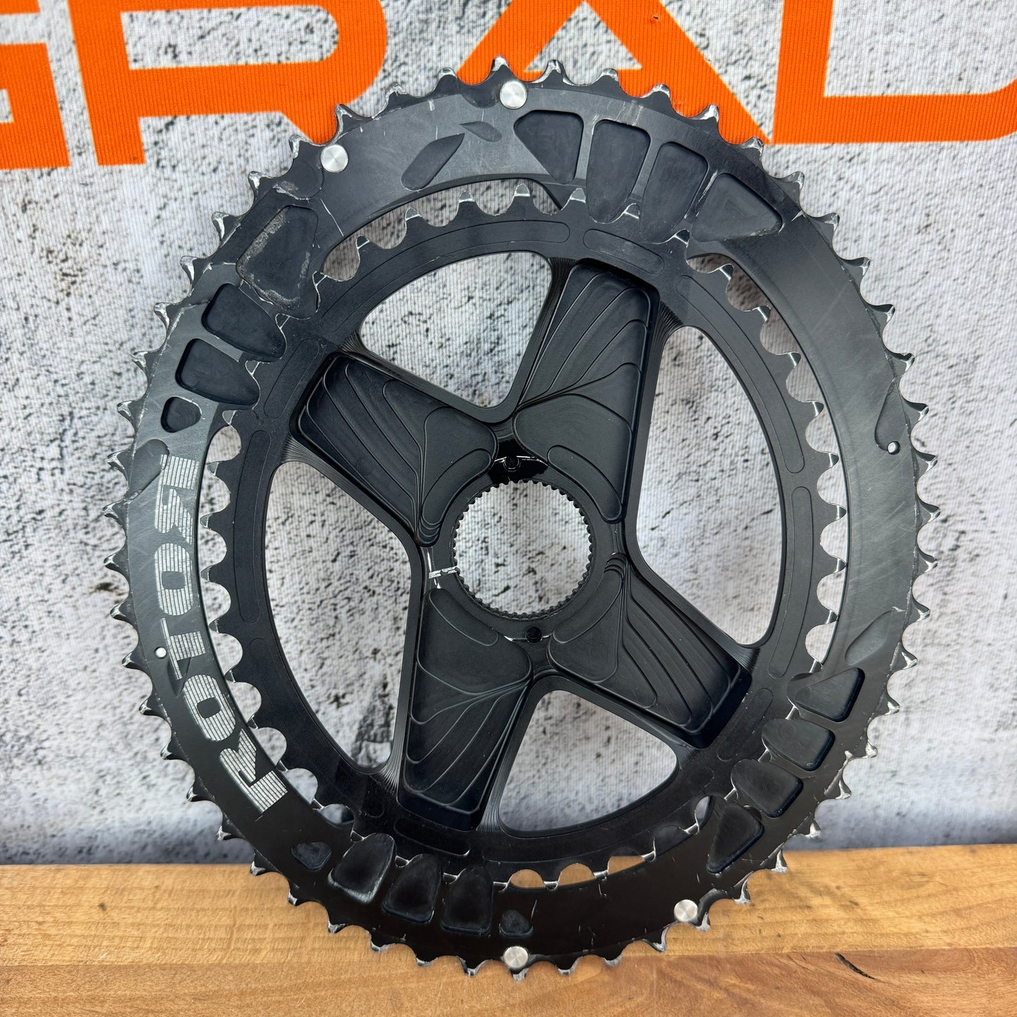 Low Mile! Rotor Q-Rings Oval OCP Direct Mount 53/39t Chainring Set 197g