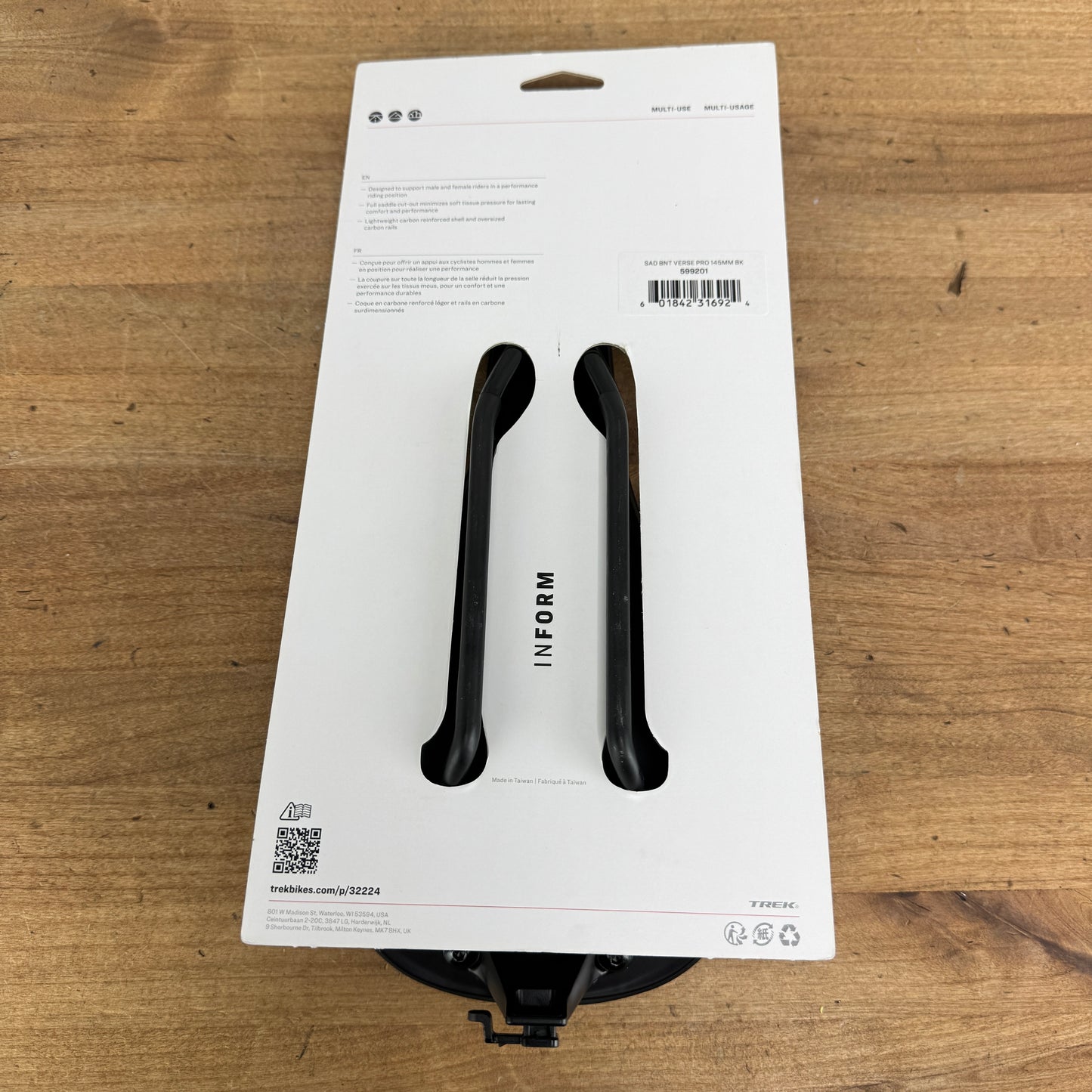 New! Bontrager Verse Pro 7x9mm Carbon Rails 145mm Saddle 216g MSRP $240