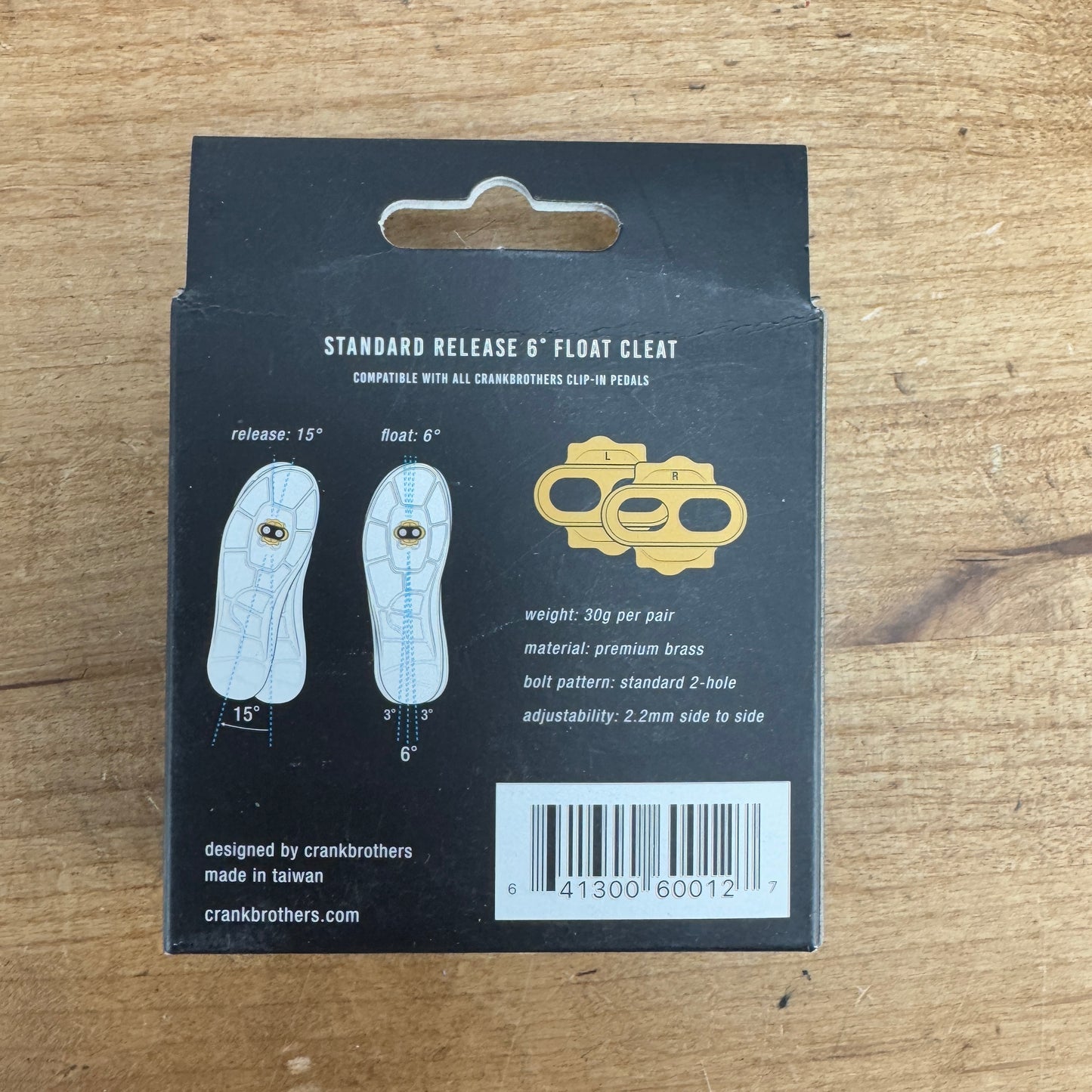 Crankbrothers Standard Release 6 Degree Float Premium Brass Pedal Cleats Set 30g