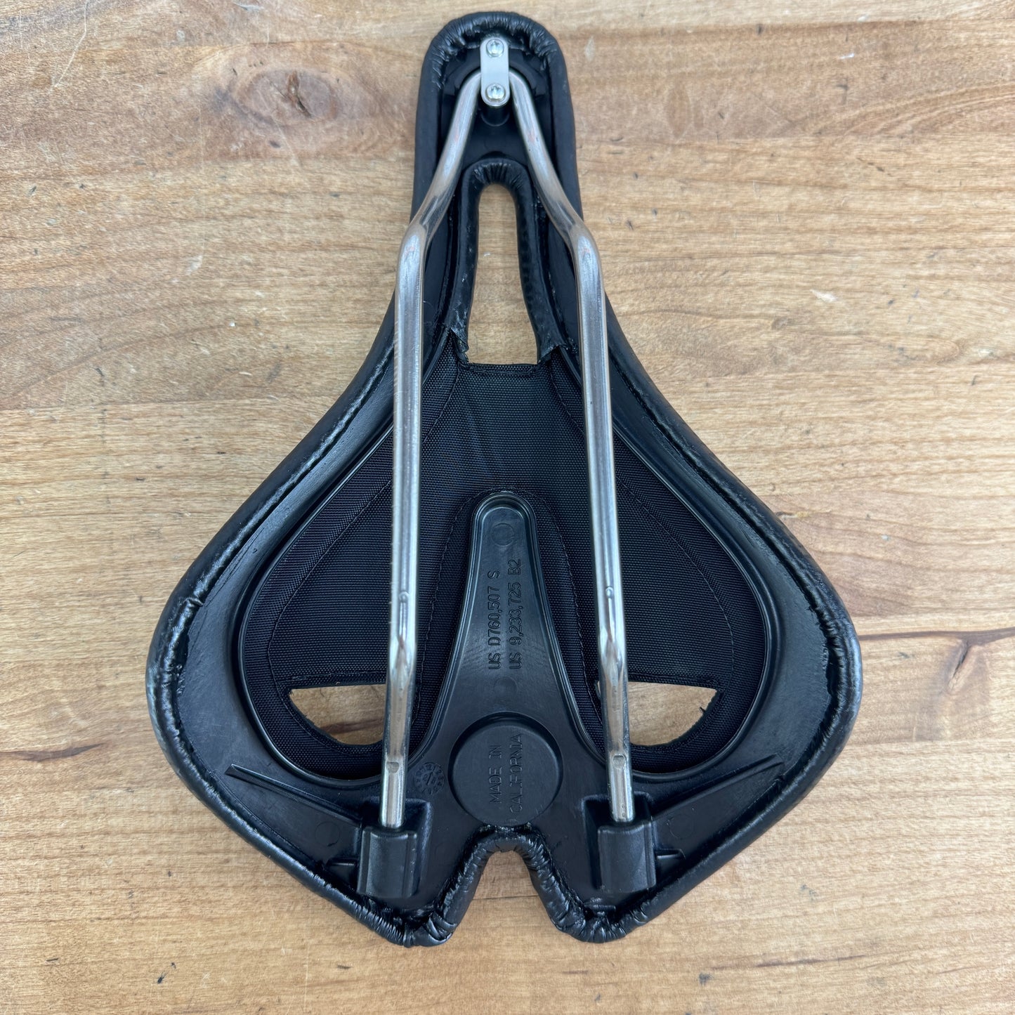 New! Infinity Adventure AX Black Marine Vinyl 7x7mm Stainless Rails Bike Saddle