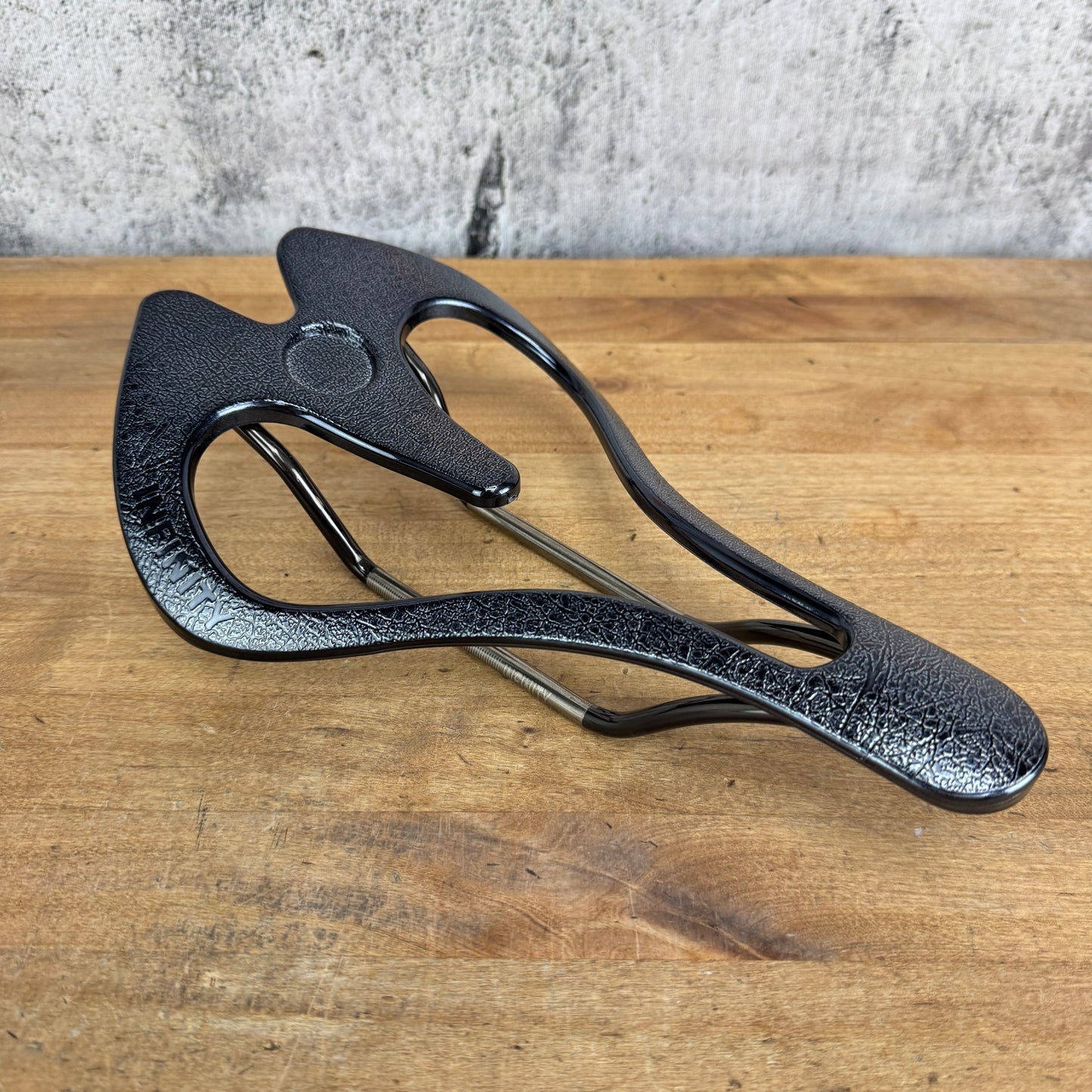 New! Infinity Chrome NX Black 7x7mm Stainless Rails Comfort Bike Saddle