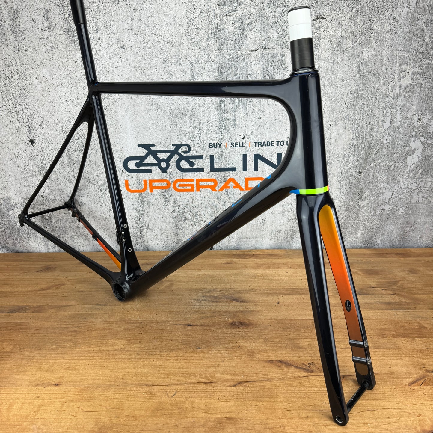 2021 Open MIN.D Large Carbon Disc Frameset 700c Midnight Blue 1418g