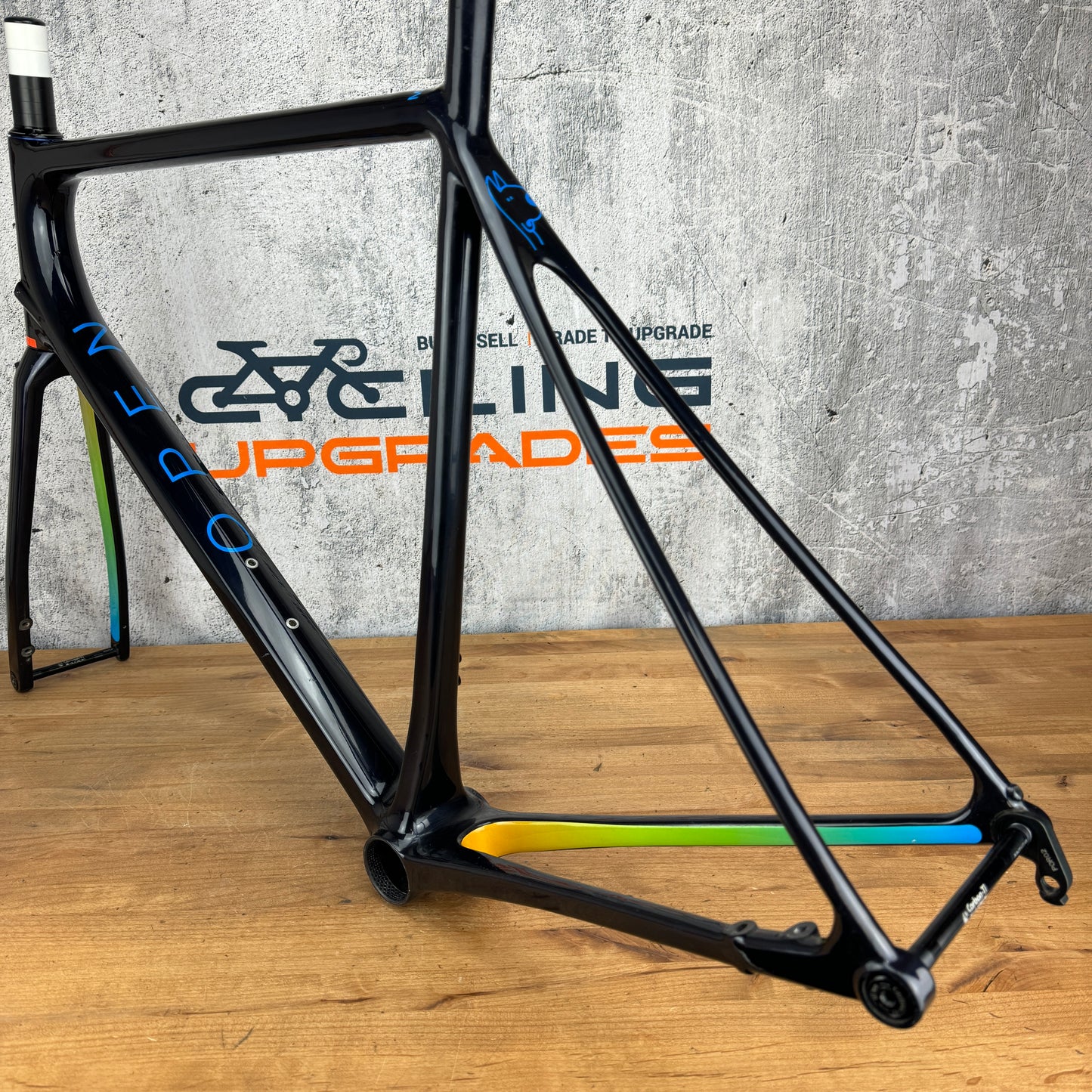 2021 Open MIN.D Large Carbon Disc Frameset 700c Midnight Blue 1418g