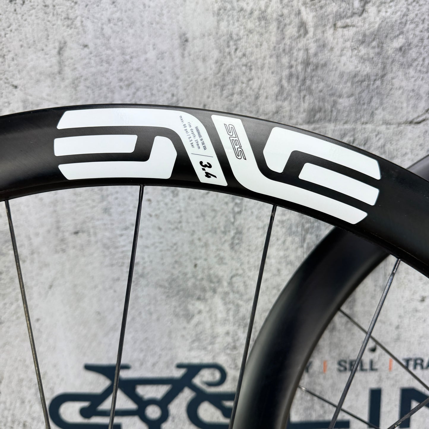 Low Mile! Enve SES 3.4 Carbon Tubeless Hookless Disc Wheelset 700c 1446g
