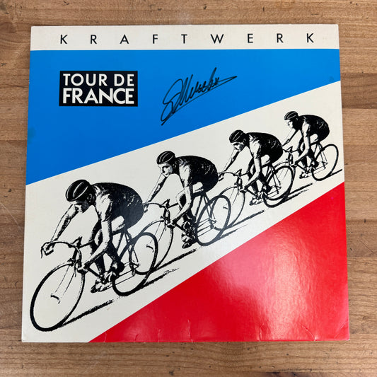 Rare! 1980s Eddy Merckx Autograph Signed Kraftwerk Tour De France Record Album Cover