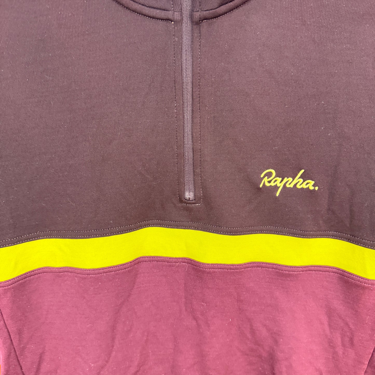 Rapha Club Merino Short Sleeve Red/Brown Men's Large Cycling Jersey
