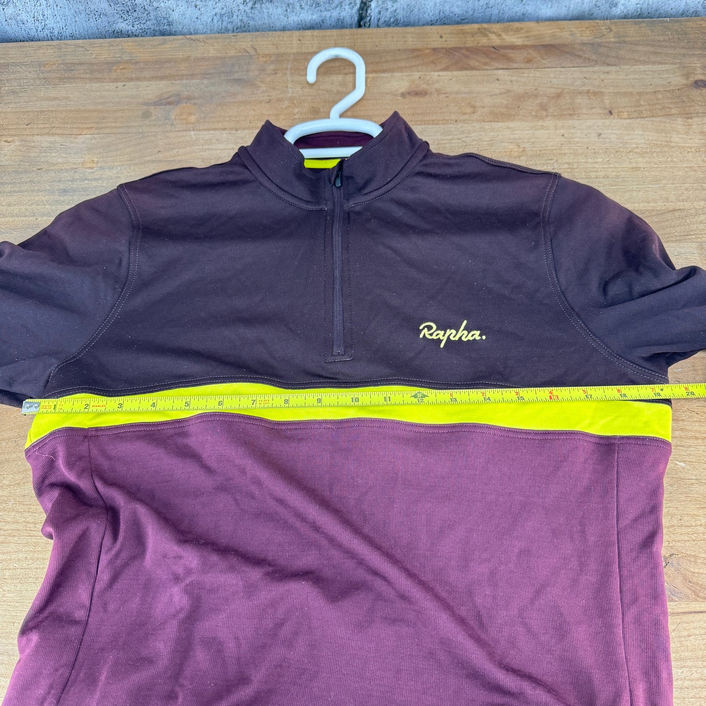 Rapha Club Merino Short Sleeve Red/Brown Men's Large Cycling Jersey