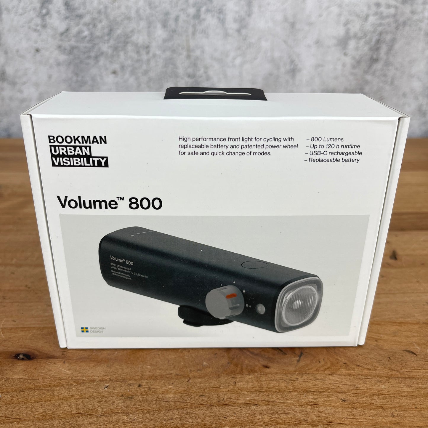 New! Bookman Volume 800 Bike Light 800 Lumens 3200 mAh Cycling USB-C