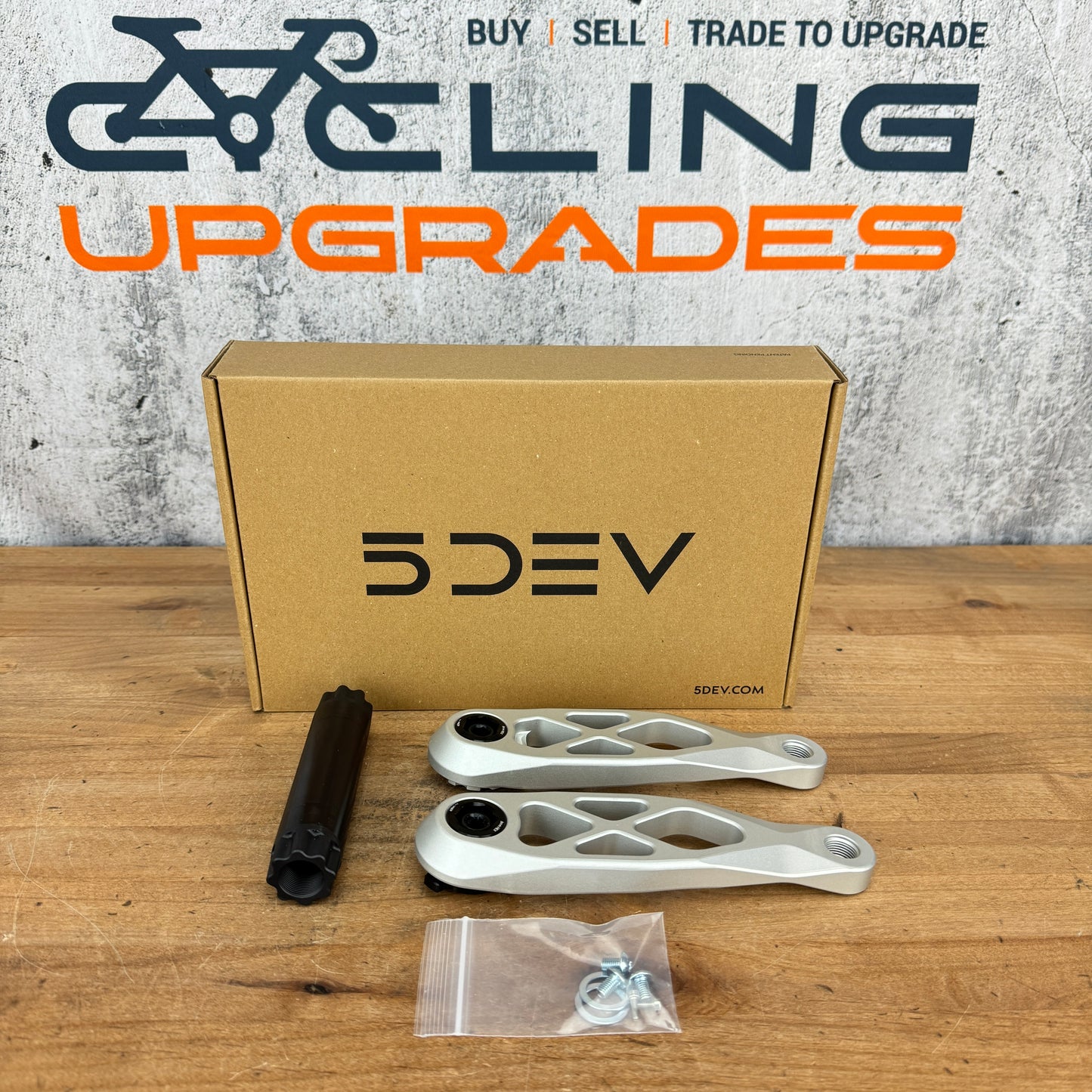 New! 5DEV R-Spec 155mm Trail/Enduro Mountain Bike Billet Silver Crankset 604g